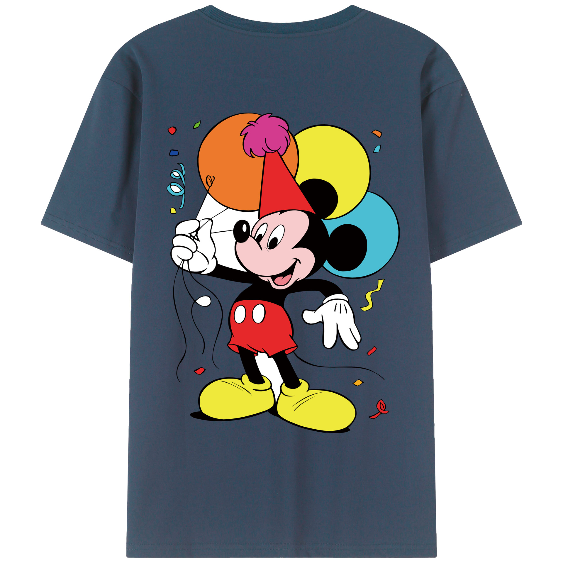 （画像用） ミッキーマウス Mickey Mouse レディース半袖Tシャツ(バックプリント)