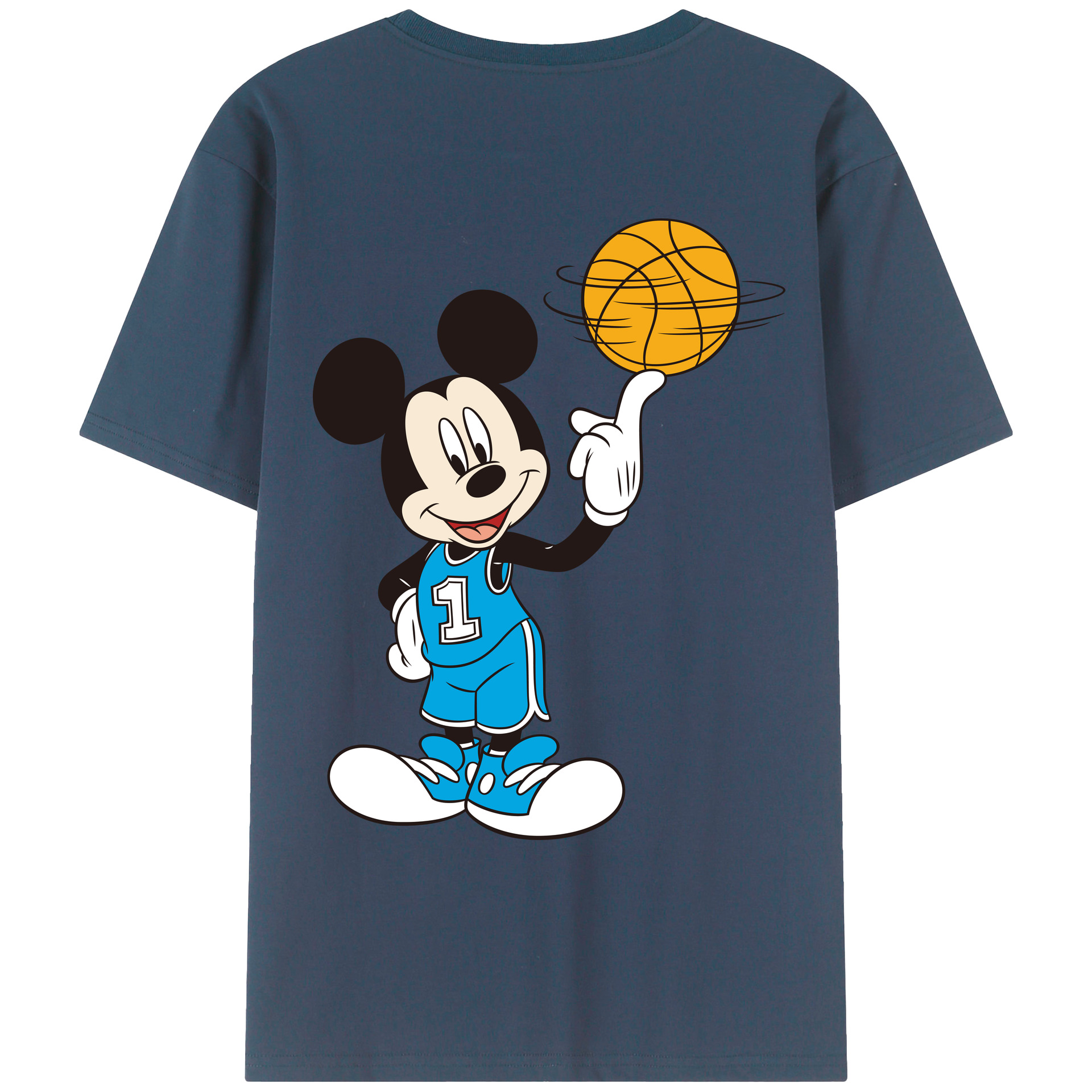 （画像用） ミッキーマウス Mickey Mouse レディース半袖Tシャツ(バックプリント)