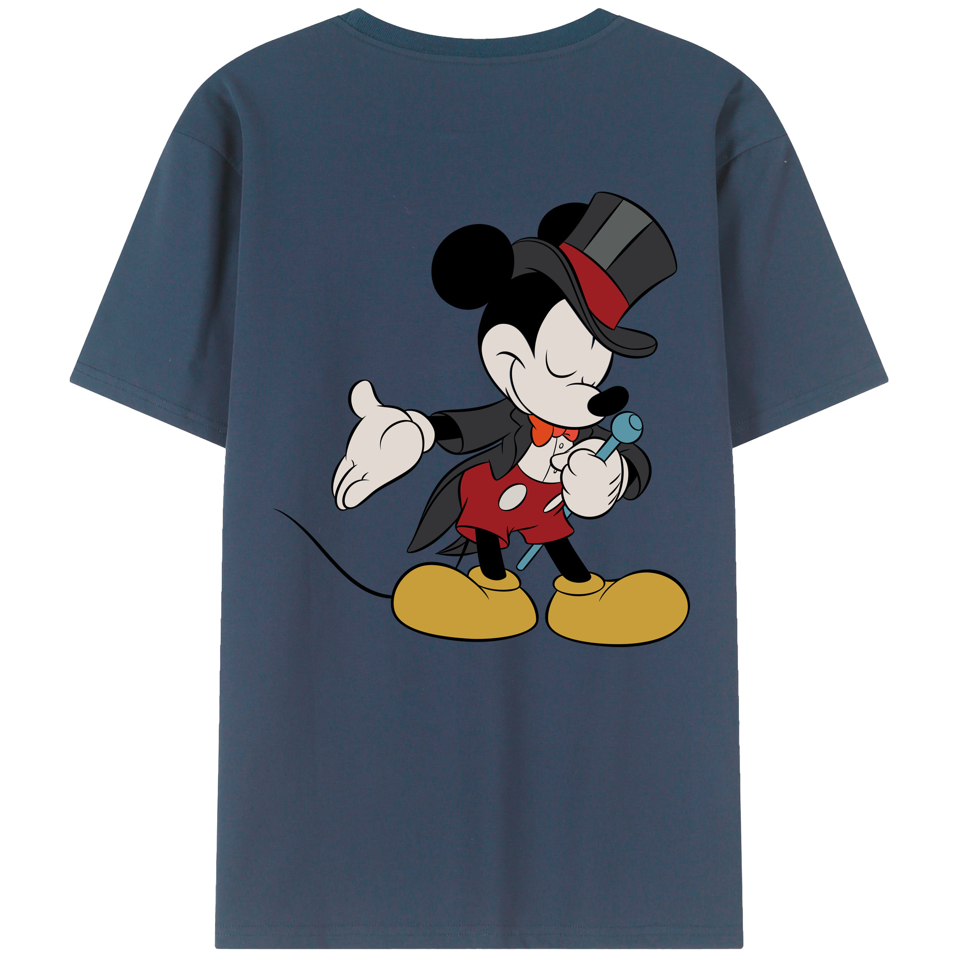 （画像用） ミッキーマウス Mickey Mouse レディース半袖Tシャツ(バックプリント)