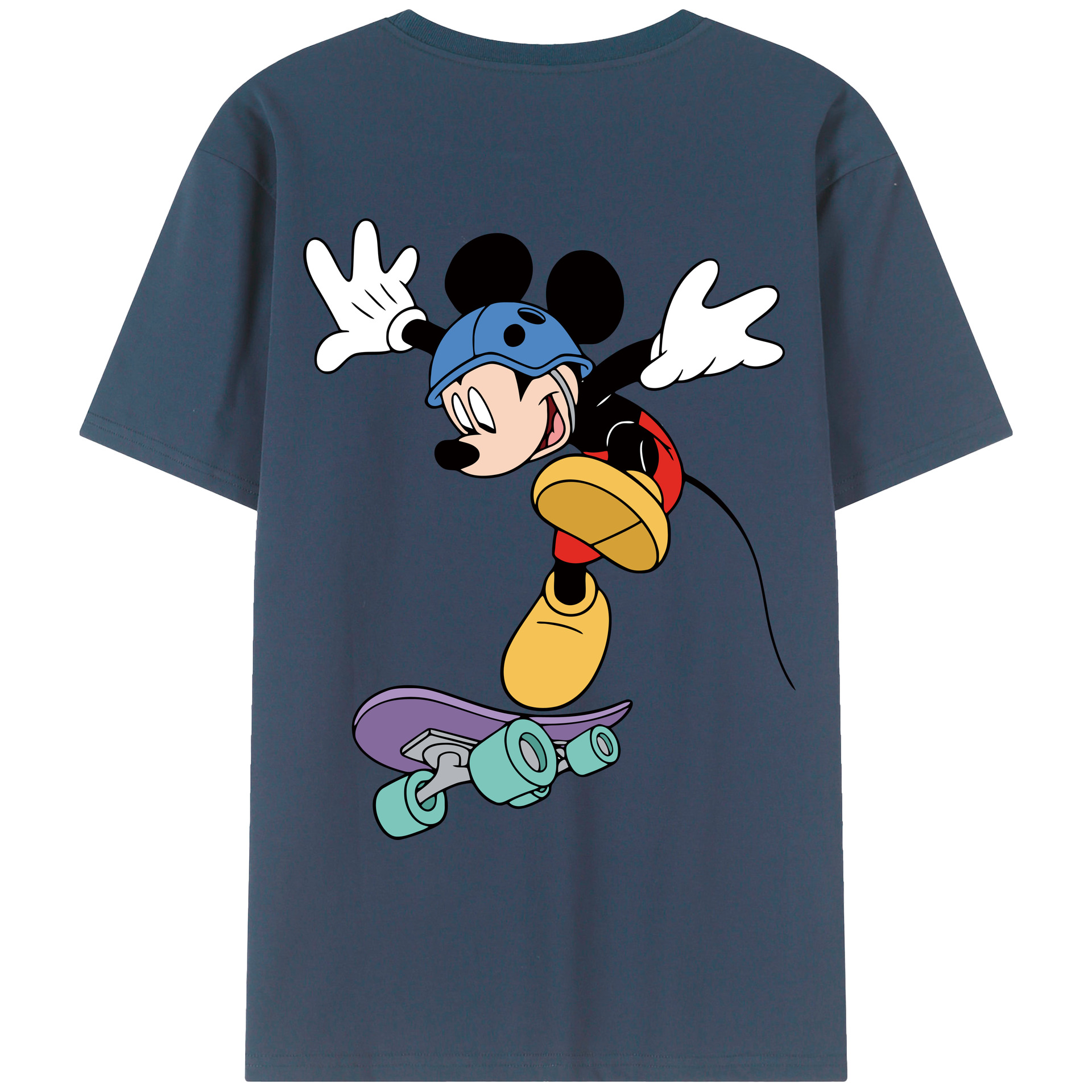 （画像用） ミッキーマウス Mickey Mouse レディース半袖Tシャツ(バックプリント)