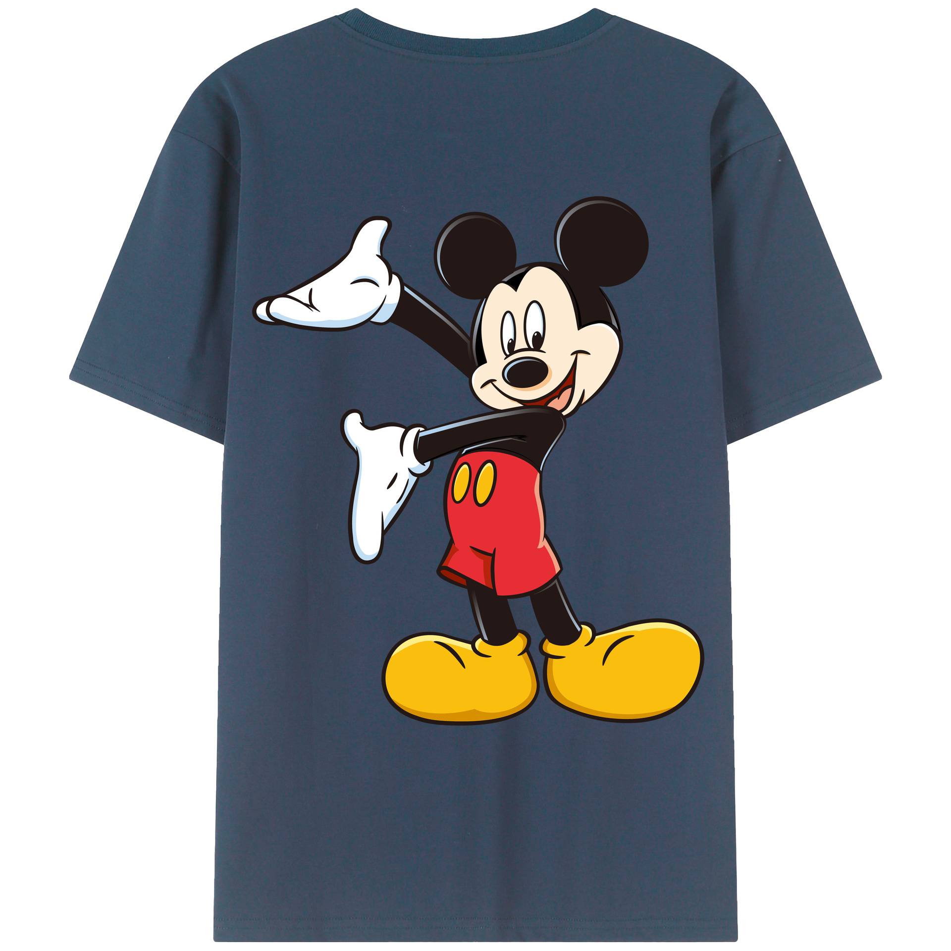 （画像用） ミッキーマウス Mickey Mouse レディース半袖Tシャツ(バックプリント)