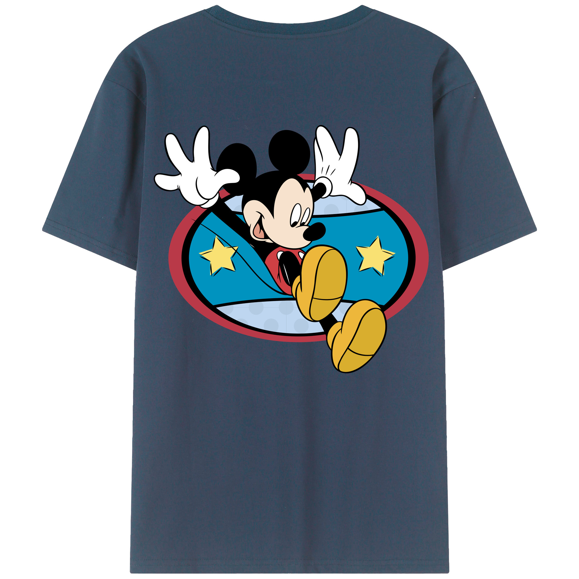 （画像用） ミッキーマウス Mickey Mouse レディース半袖Tシャツ(バックプリント)