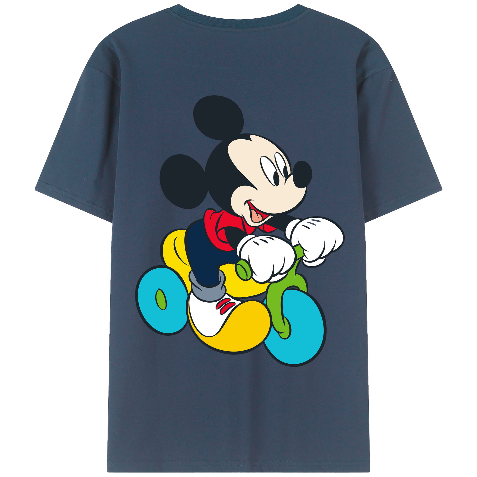 （画像用） ミッキーマウス Mickey Mouse レディース半袖Tシャツ(バックプリント)