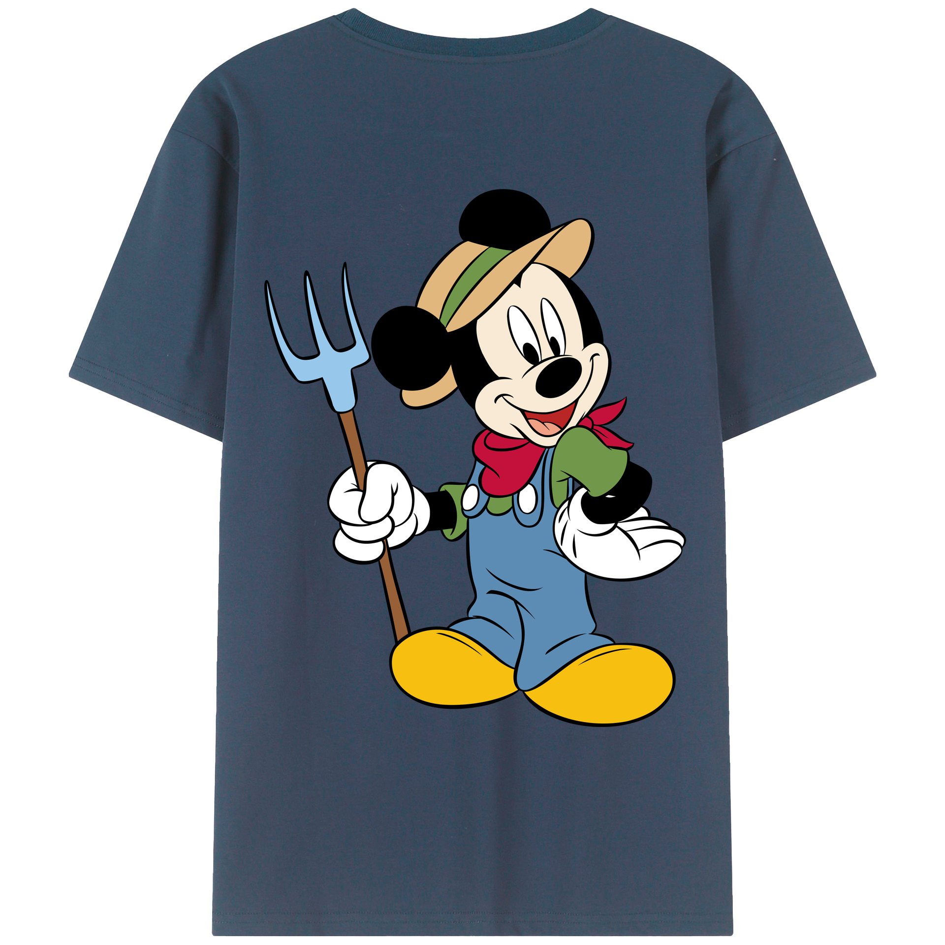（画像用） ミッキーマウス Mickey Mouse レディース半袖Tシャツ(バックプリント)