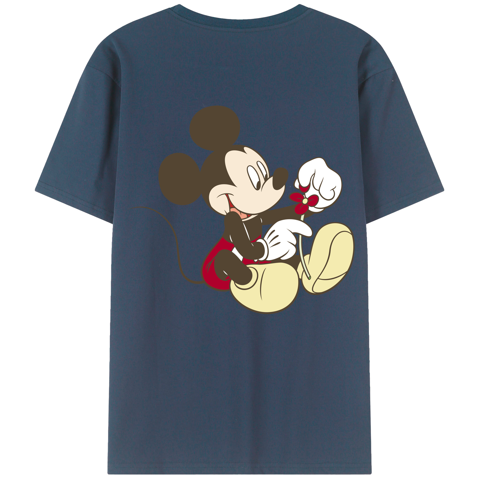 （画像用） ミッキーマウス Mickey Mouse レディース半袖Tシャツ(バックプリント)