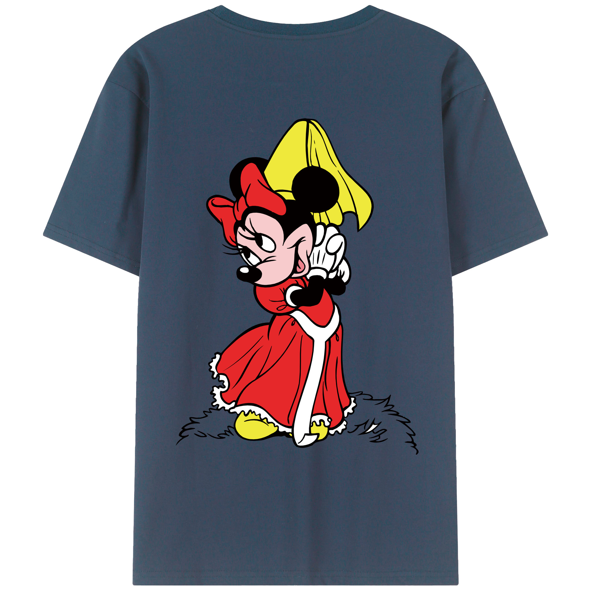 （画像用） ミッキーマウス Mickey Mouse レディース半袖Tシャツ(バックプリント)