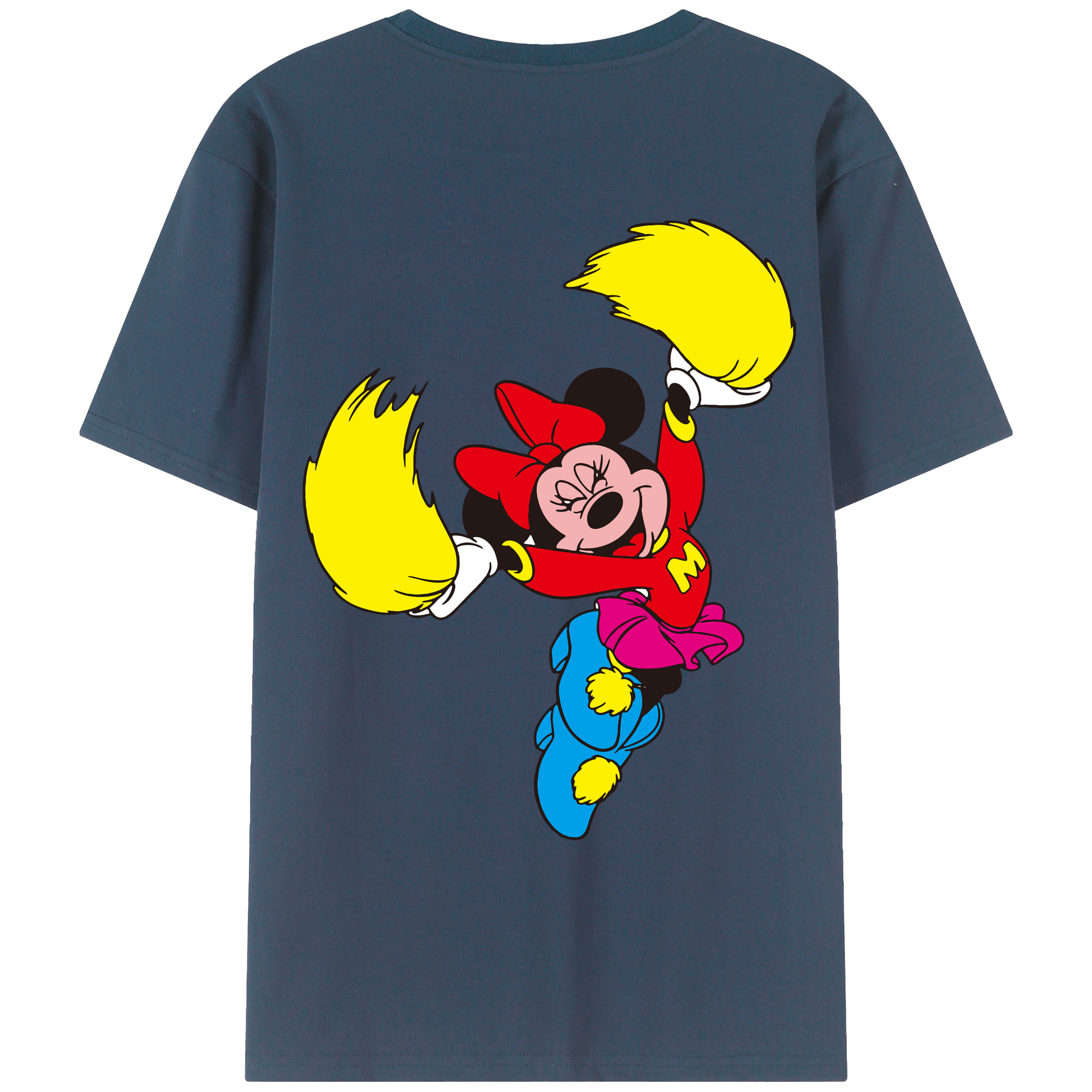 （画像用） ミッキーマウス Mickey Mouse レディース半袖Tシャツ(バックプリント)