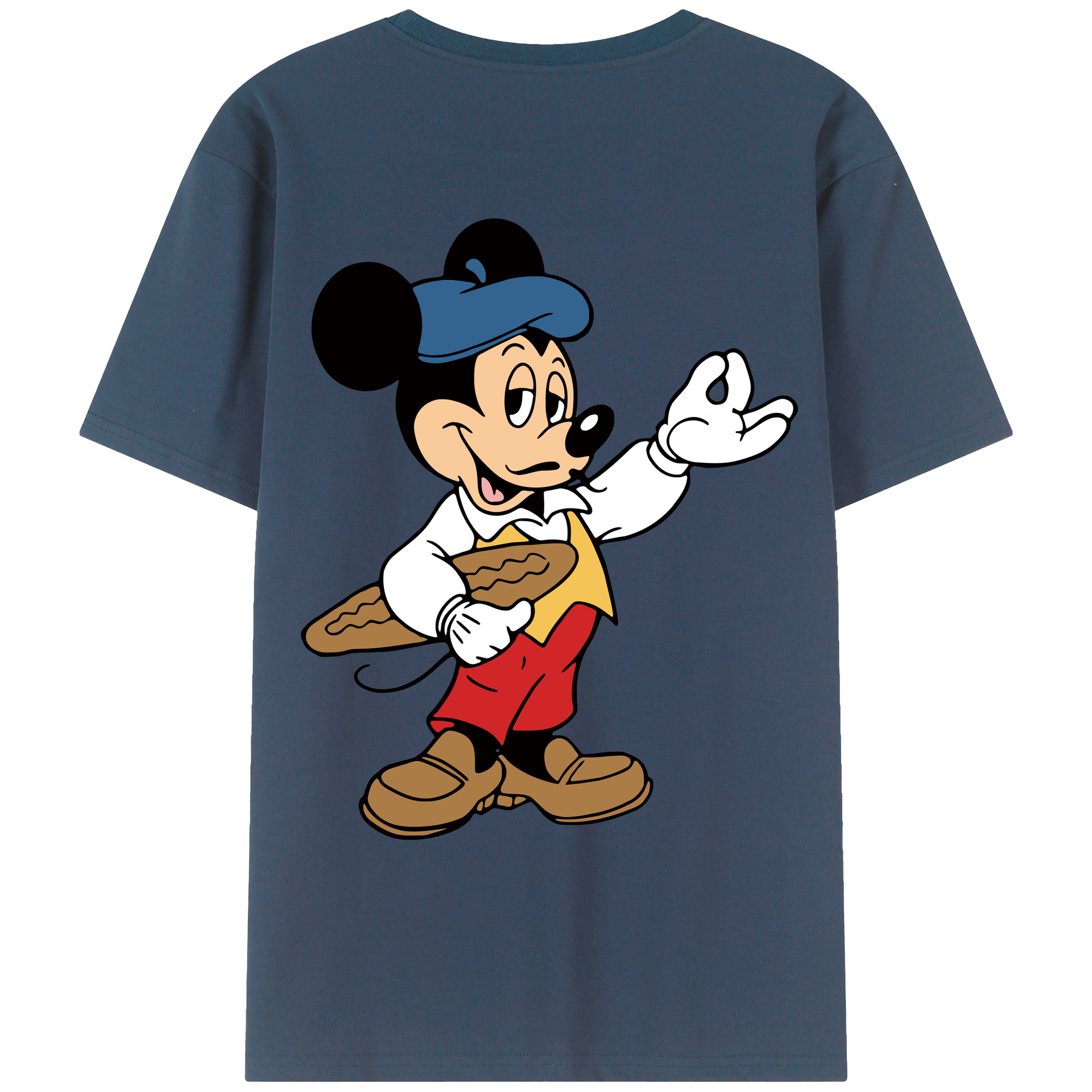 （画像用） ミッキーマウス Mickey Mouse レディース半袖Tシャツ(バックプリント)
