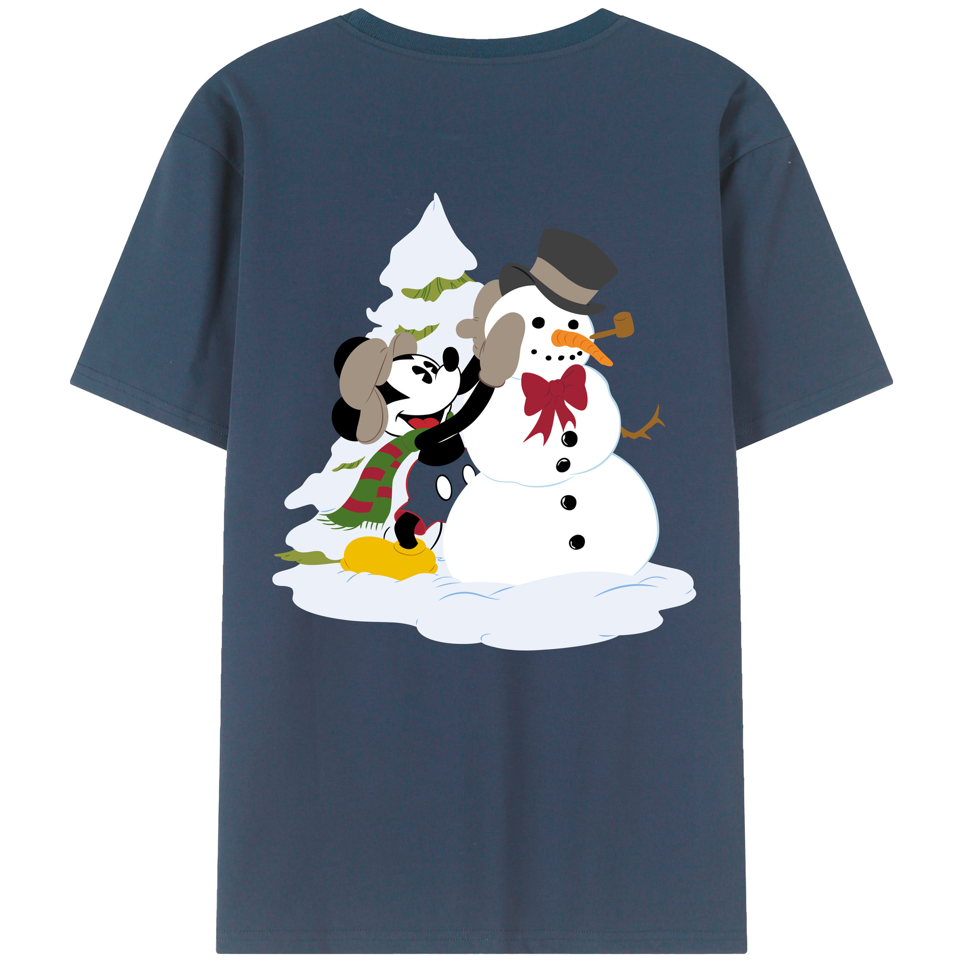 （画像用） ミッキーマウス Mickey Mouse レディース半袖Tシャツ(バックプリント)