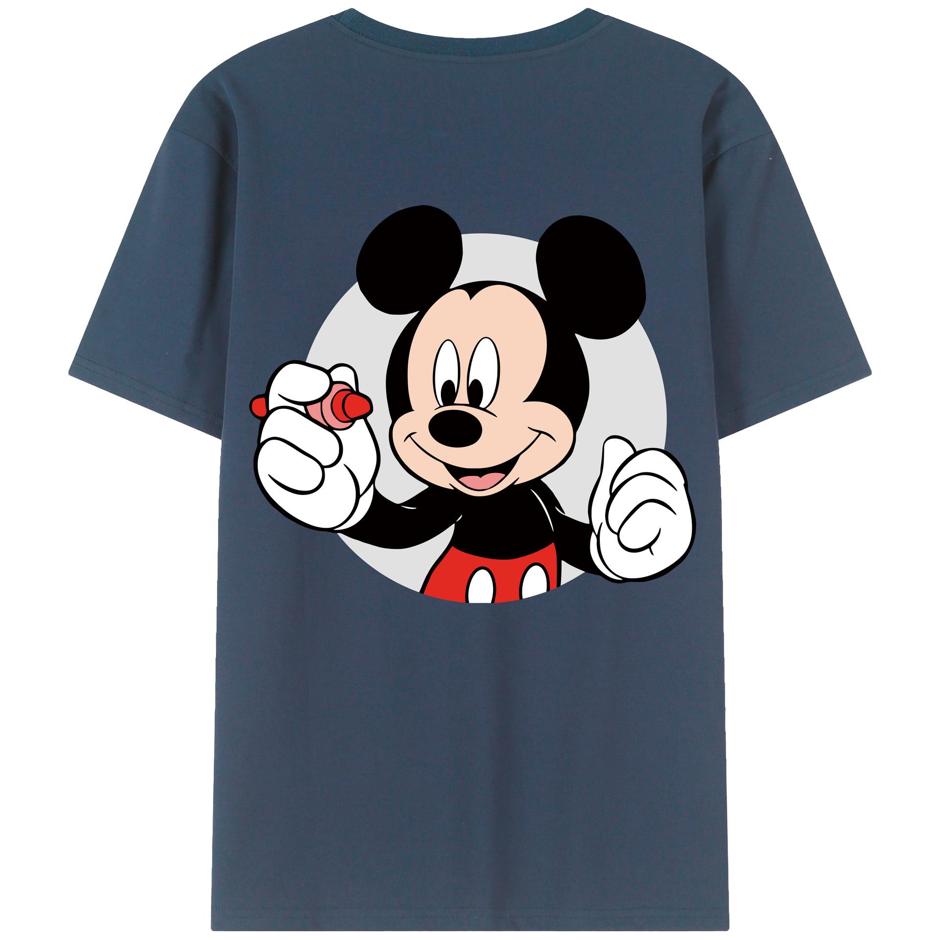 （画像用） ミッキーマウス Mickey Mouse レディース半袖Tシャツ(バックプリント)
