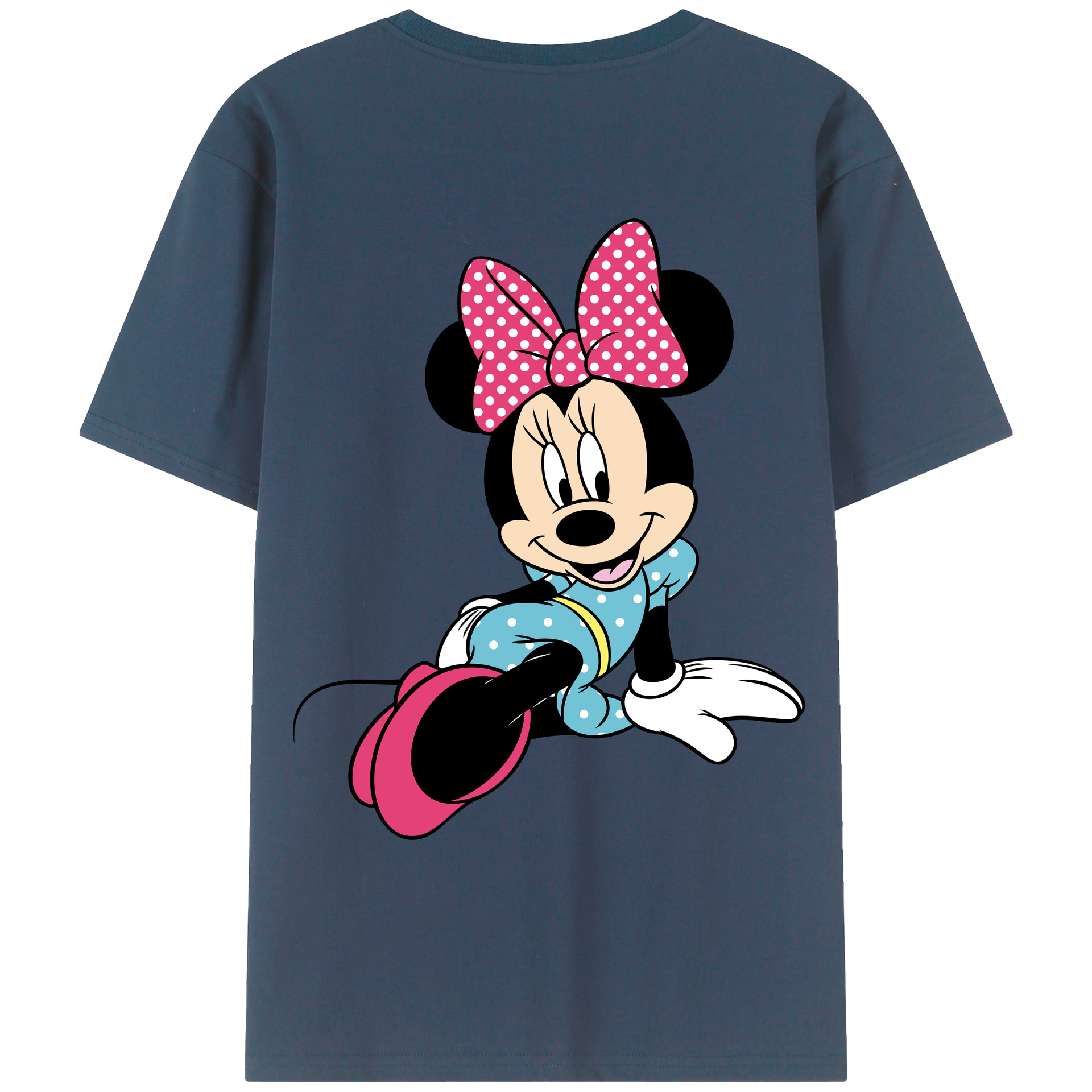 （画像用） ミッキーマウス Mickey Mouse レディース半袖Tシャツ(バックプリント)