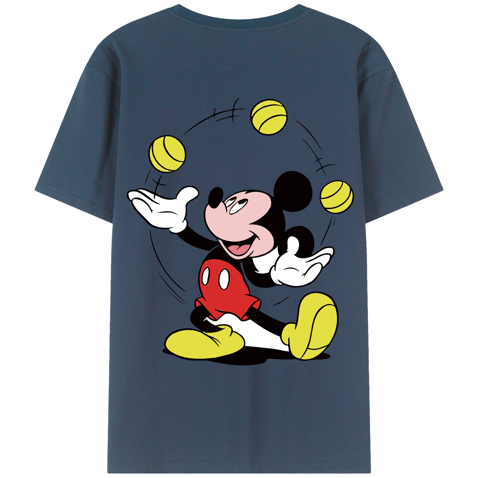 （画像用） ミッキーマウス Mickey Mouse レディース半袖Tシャツ(バックプリント)