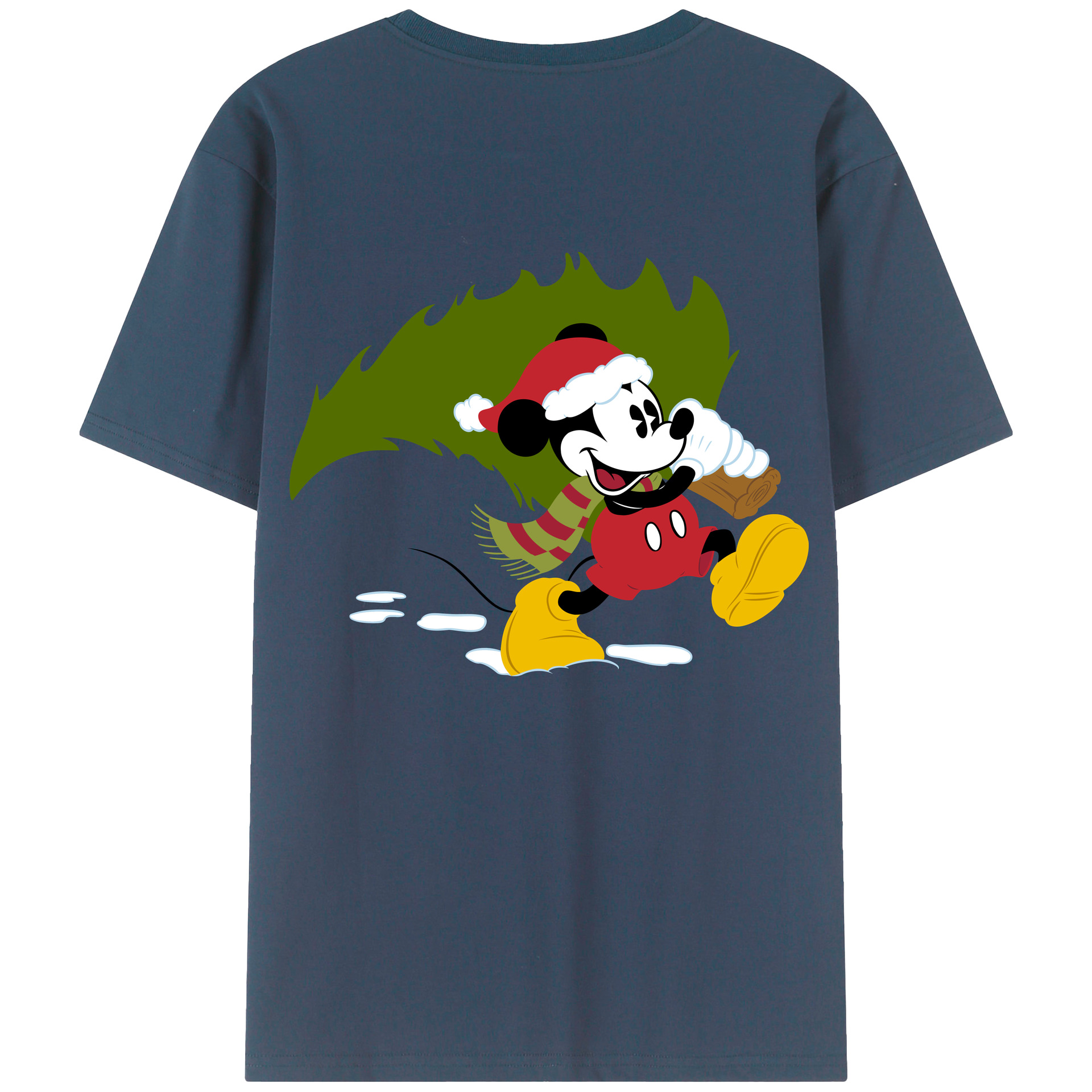 （画像用） ミッキーマウス Mickey Mouse レディース半袖Tシャツ(バックプリント)