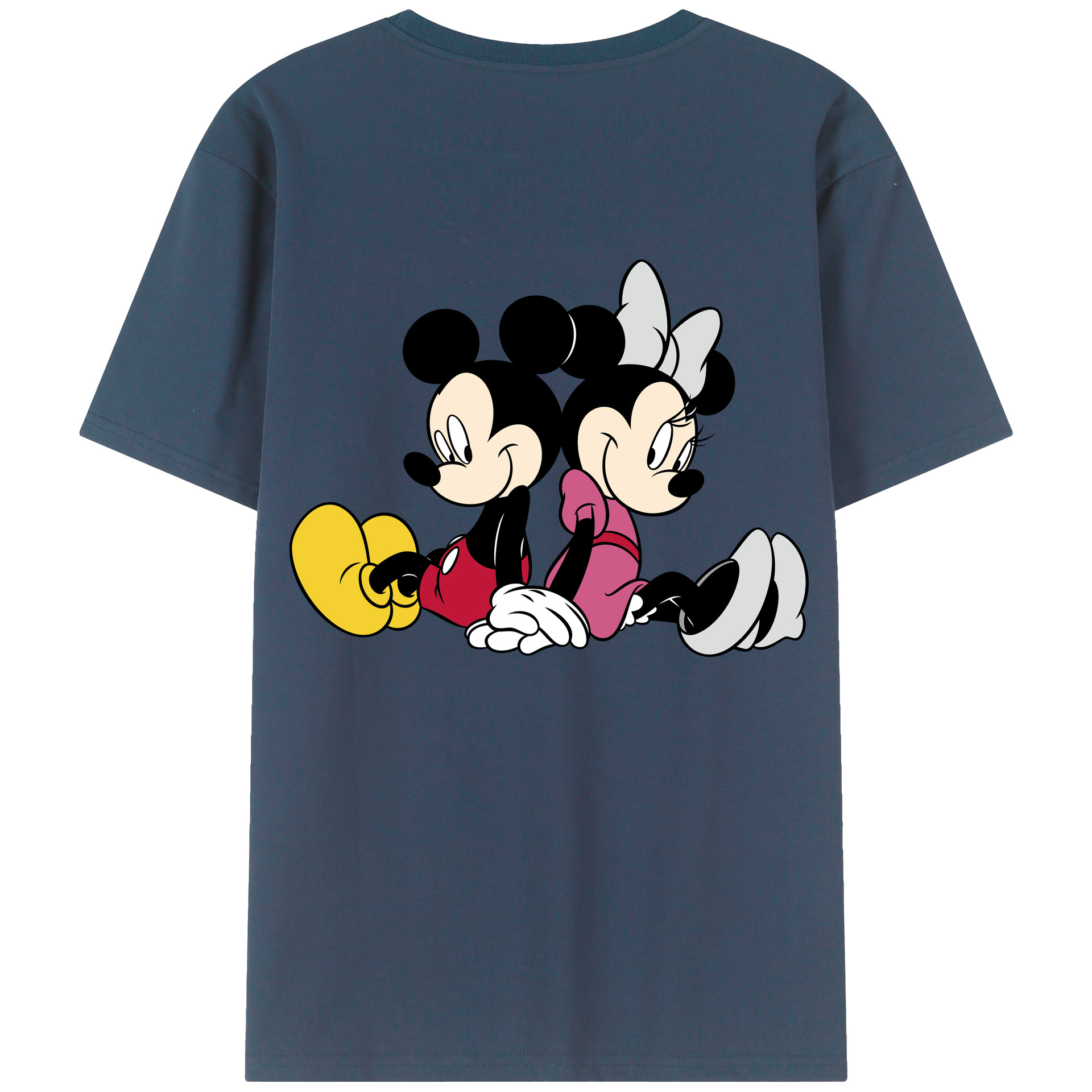 （画像用） ミッキーマウス Mickey Mouse レディース半袖Tシャツ(バックプリント)