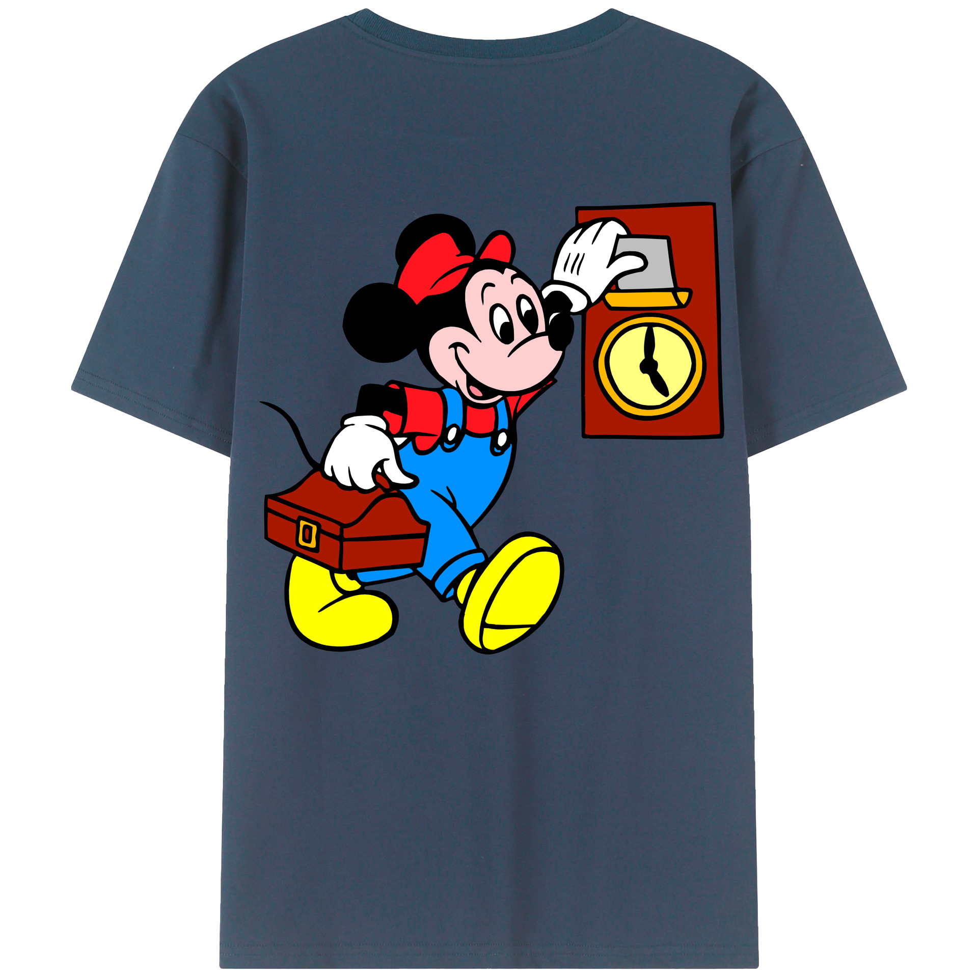 （画像用） ミッキーマウス Mickey Mouse レディース半袖Tシャツ(バックプリント)