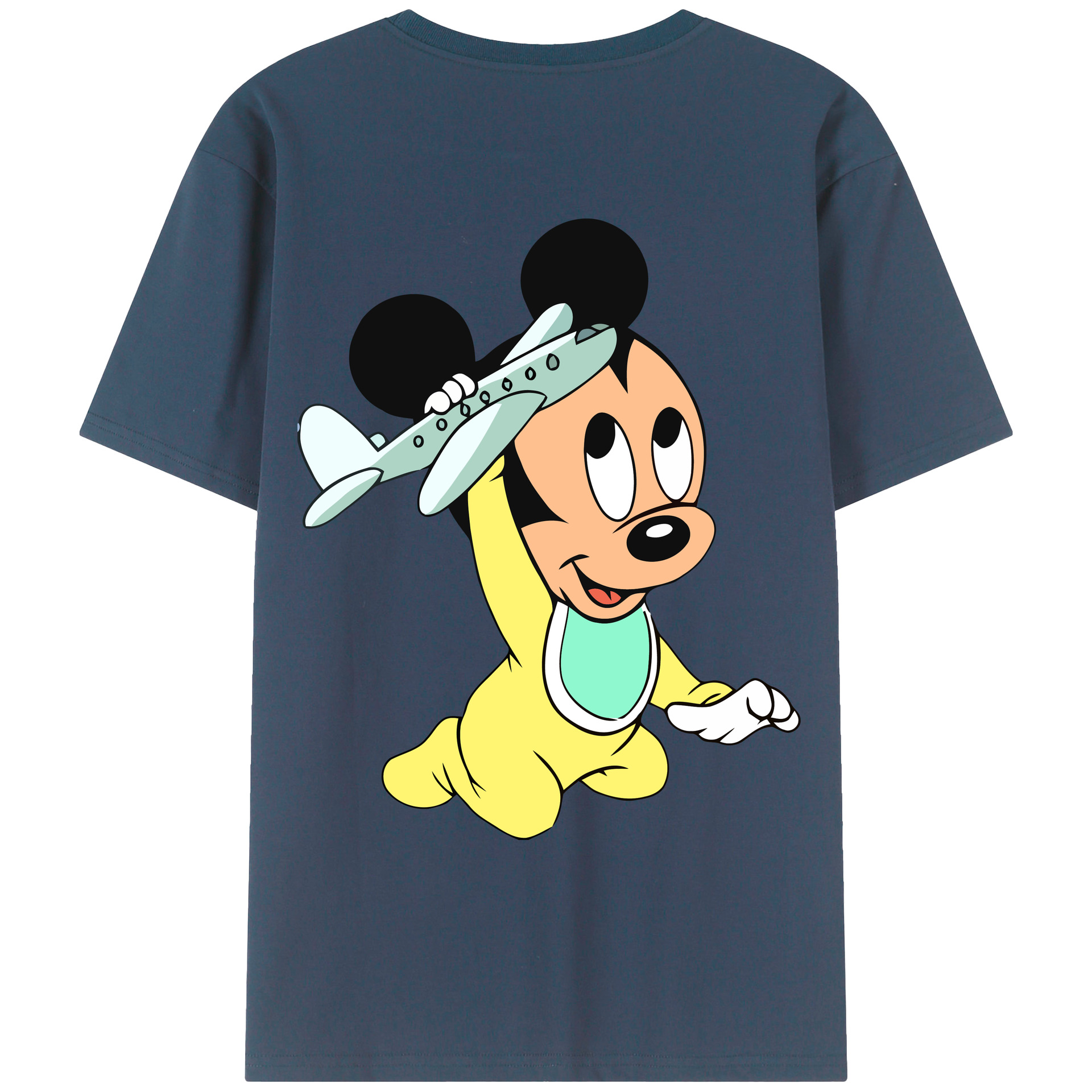 （画像用） ミッキーマウス Mickey Mouse レディース半袖Tシャツ(バックプリント)