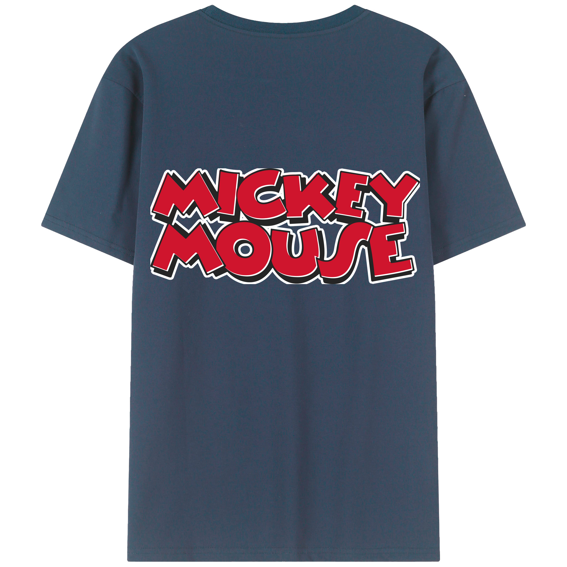（画像用） ミッキーマウス Mickey Mouse レディース半袖Tシャツ(バックプリント)