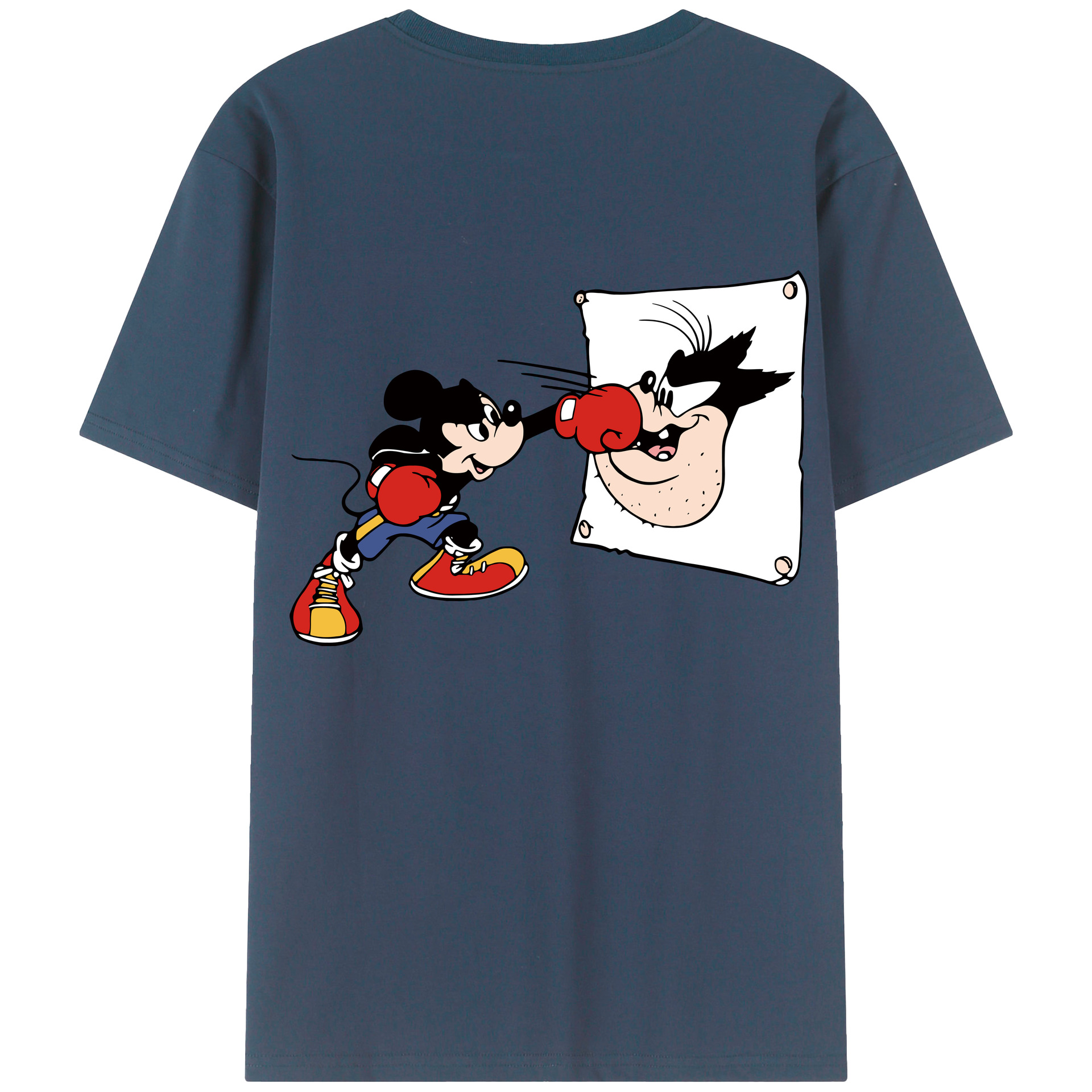 （画像用） ミッキーマウス Mickey Mouse レディース半袖Tシャツ(バックプリント)