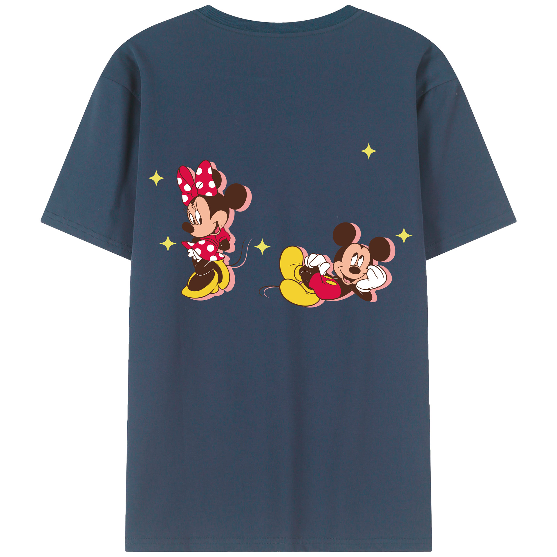 （画像用） ミッキーマウス Mickey Mouse レディース半袖Tシャツ(バックプリント)