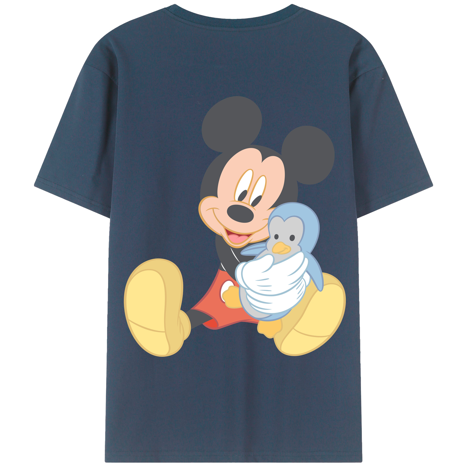 （画像用） ミッキーマウス Mickey Mouse レディース半袖Tシャツ(バックプリント)