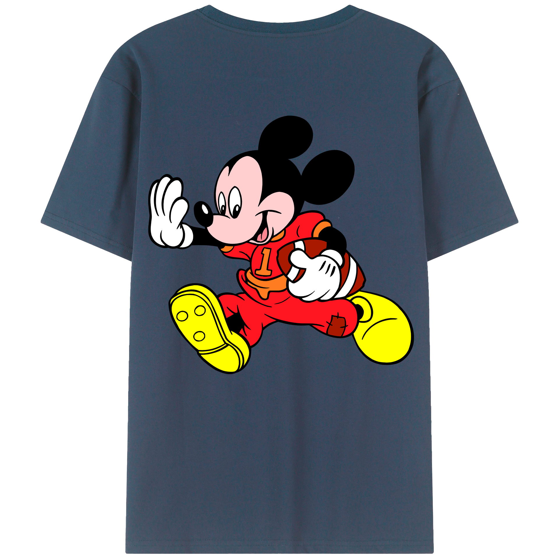 （画像用） ミッキーマウス Mickey Mouse レディース半袖Tシャツ(バックプリント)