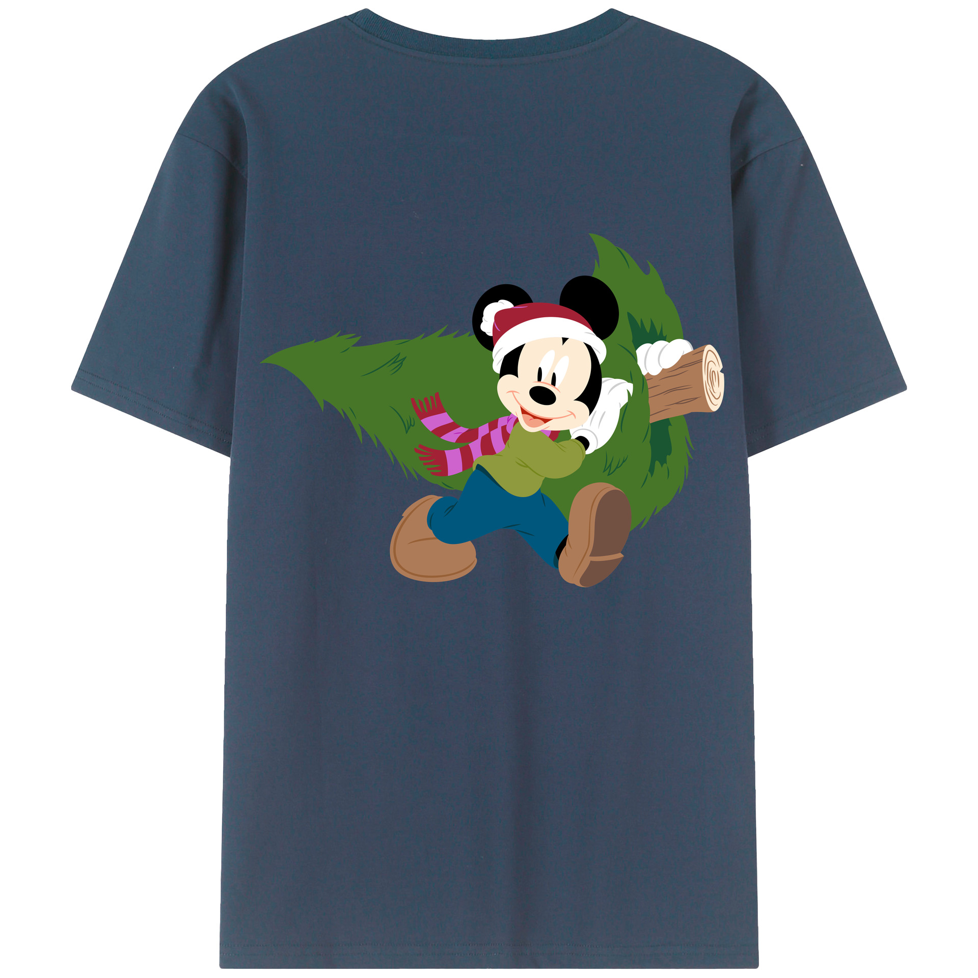 （画像用） ミッキーマウス Mickey Mouse レディース半袖Tシャツ(バックプリント)