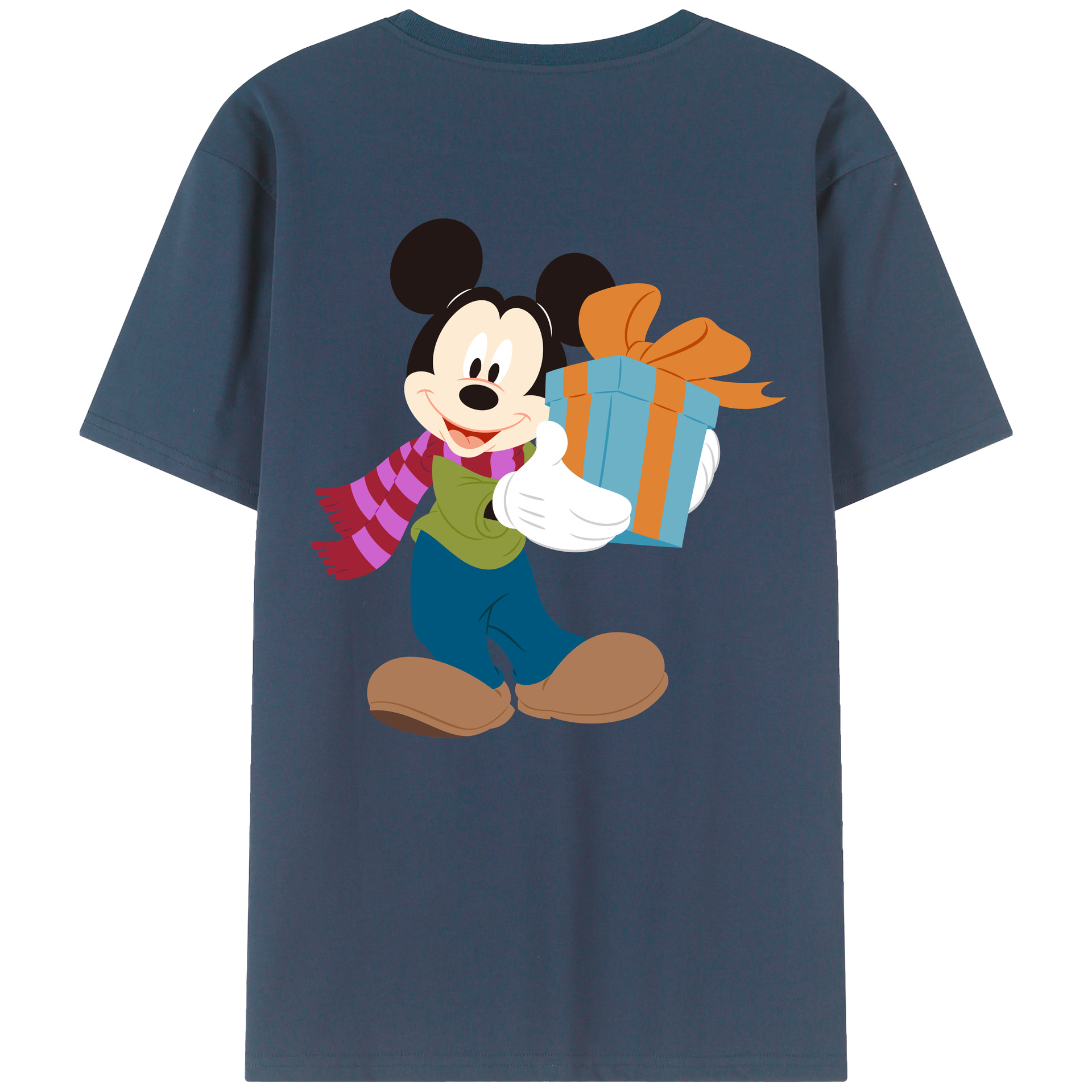 （画像用） ミッキーマウス Mickey Mouse レディース半袖Tシャツ(バックプリント)
