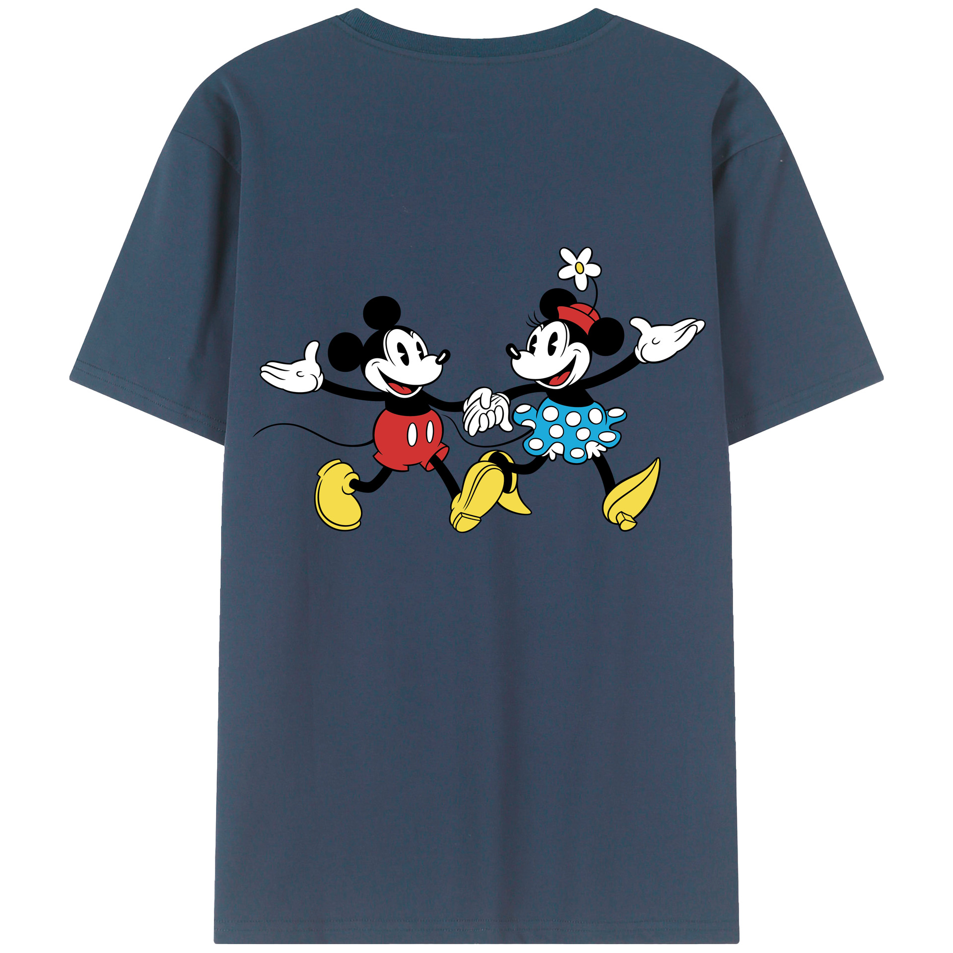 （画像用） ミッキーマウス Mickey Mouse レディース半袖Tシャツ(バックプリント)