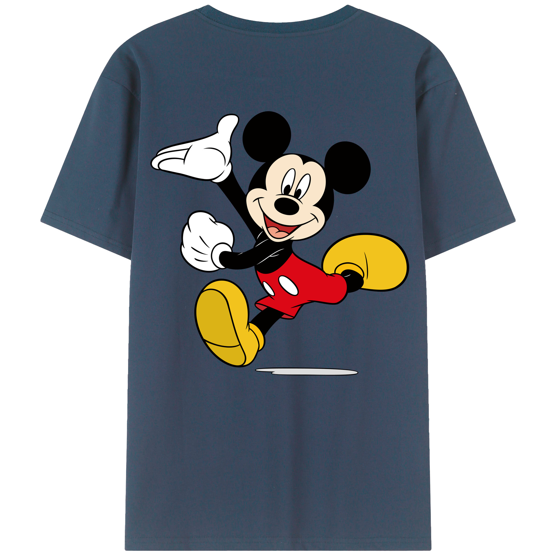 （画像用） ミッキーマウス Mickey Mouse レディース半袖Tシャツ(バックプリント)