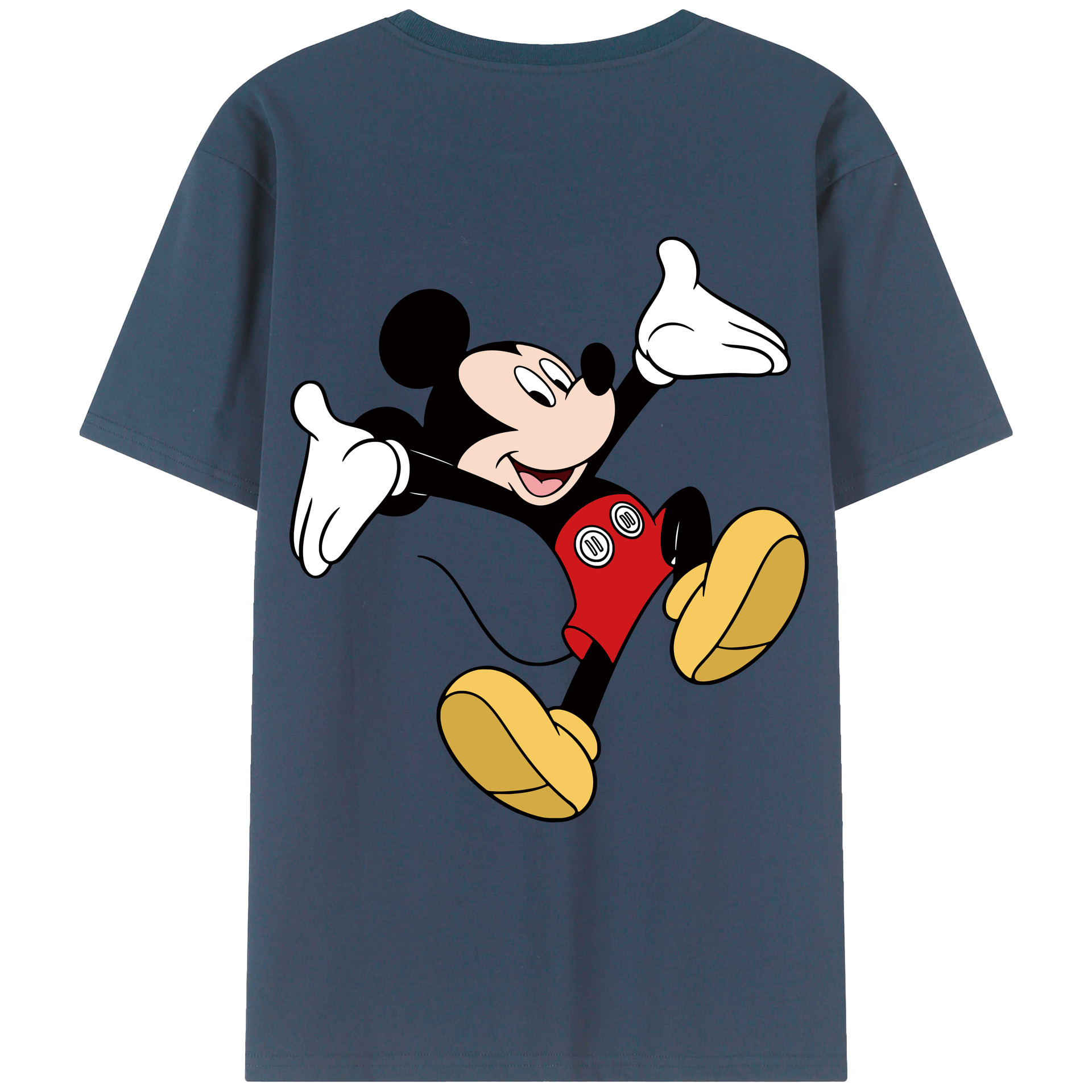 （画像用） ミッキーマウス Mickey Mouse レディース半袖Tシャツ(バックプリント)