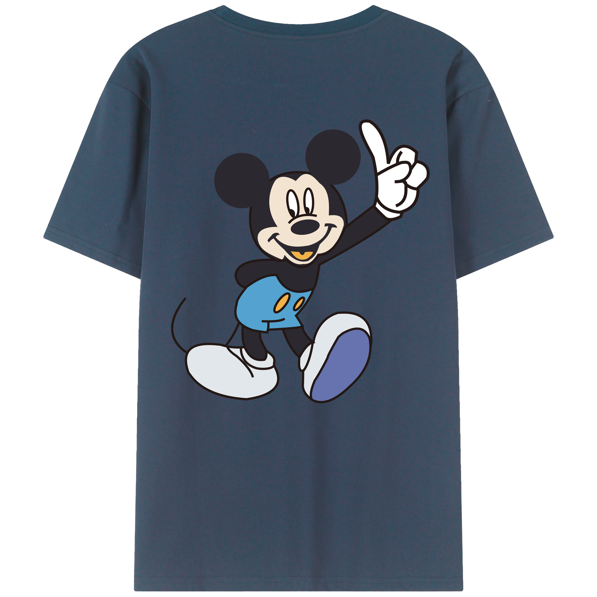 （画像用） ミッキーマウス Mickey Mouse レディース半袖Tシャツ(バックプリント)