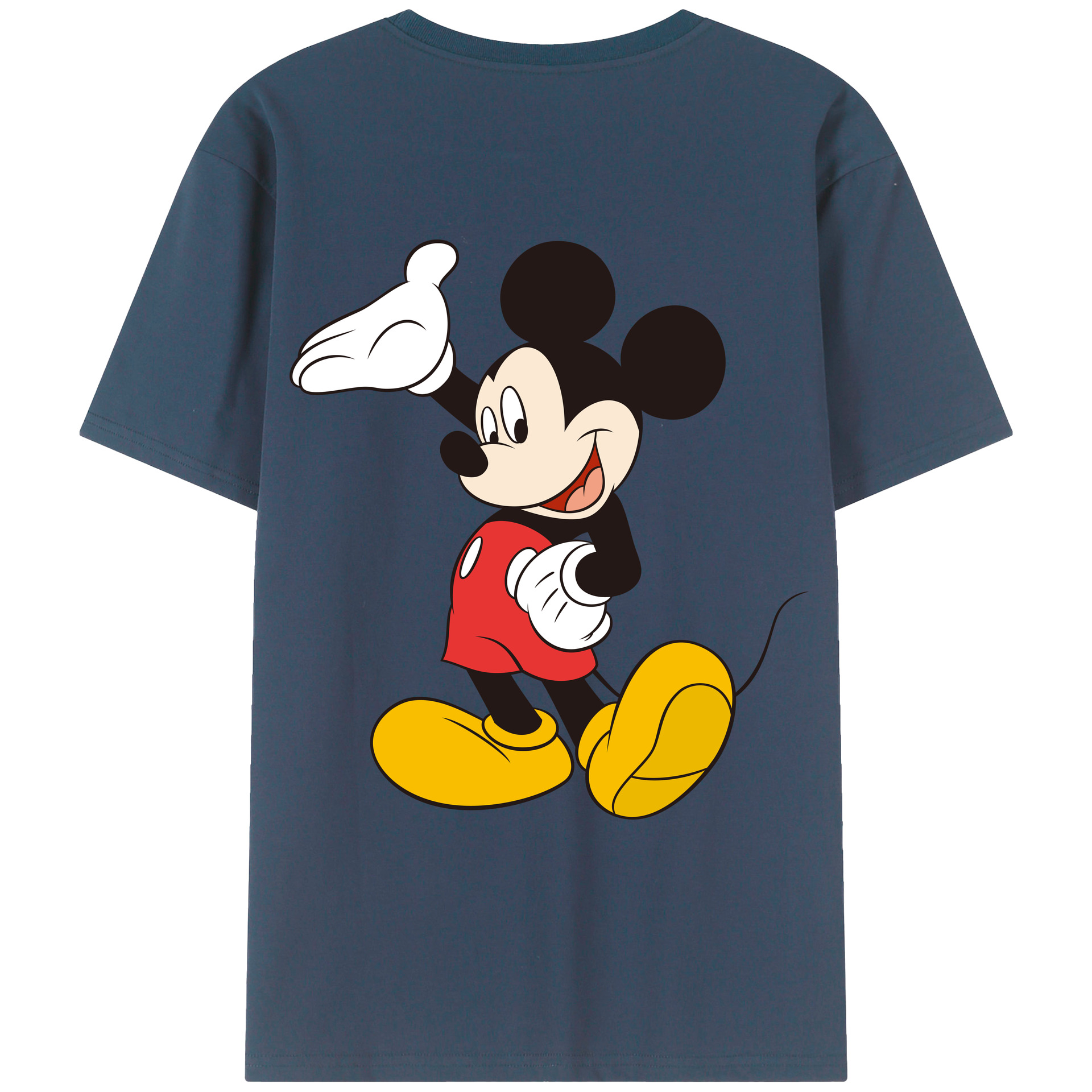 （画像用） ミッキーマウス Mickey Mouse レディース半袖Tシャツ(バックプリント)