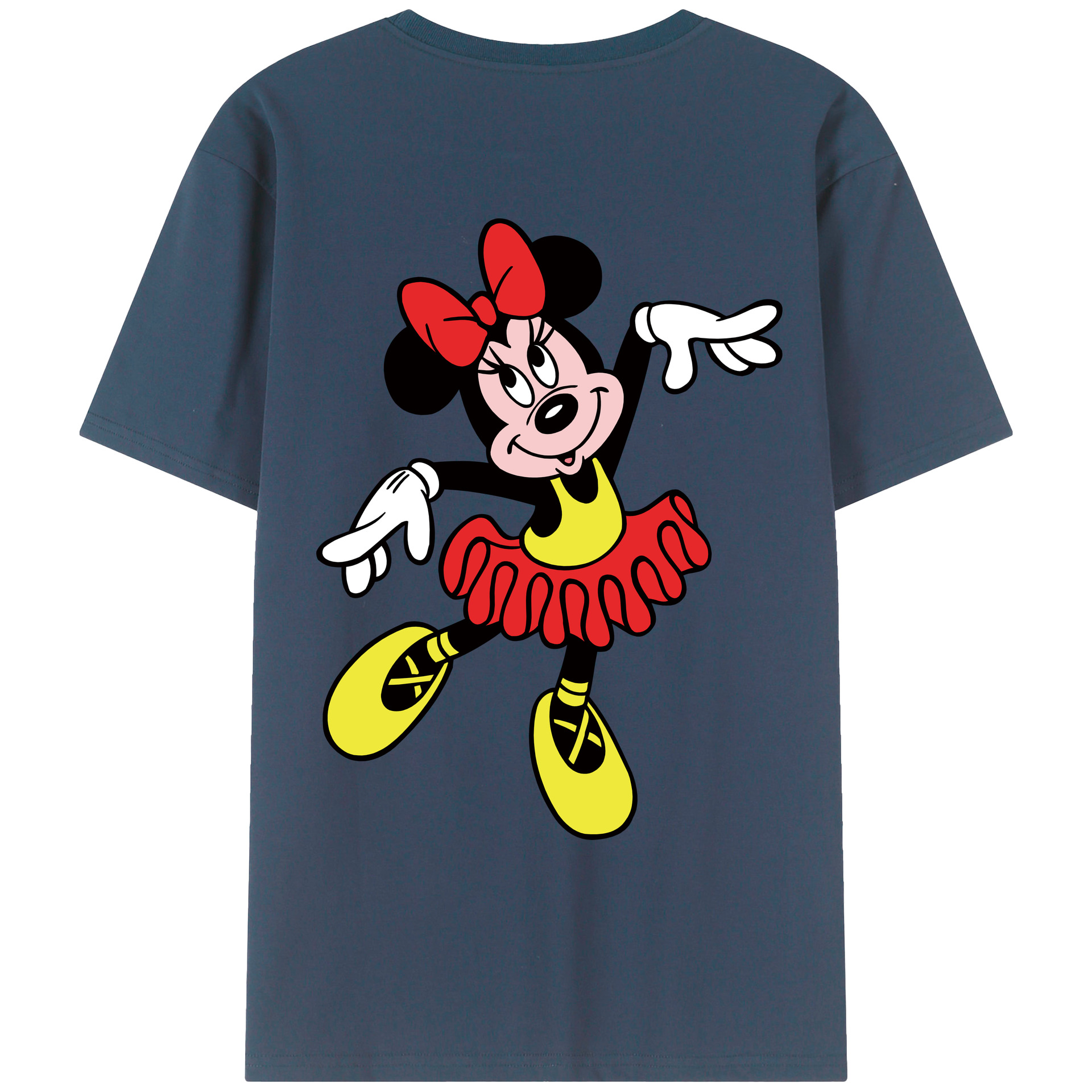 （画像用） ミッキーマウス Mickey Mouse レディース半袖Tシャツ(バックプリント)