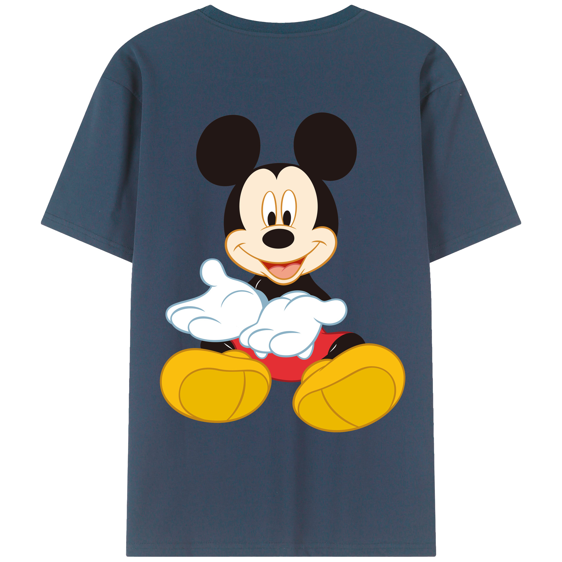 （画像用） ミッキーマウス Mickey Mouse レディース半袖Tシャツ(バックプリント)