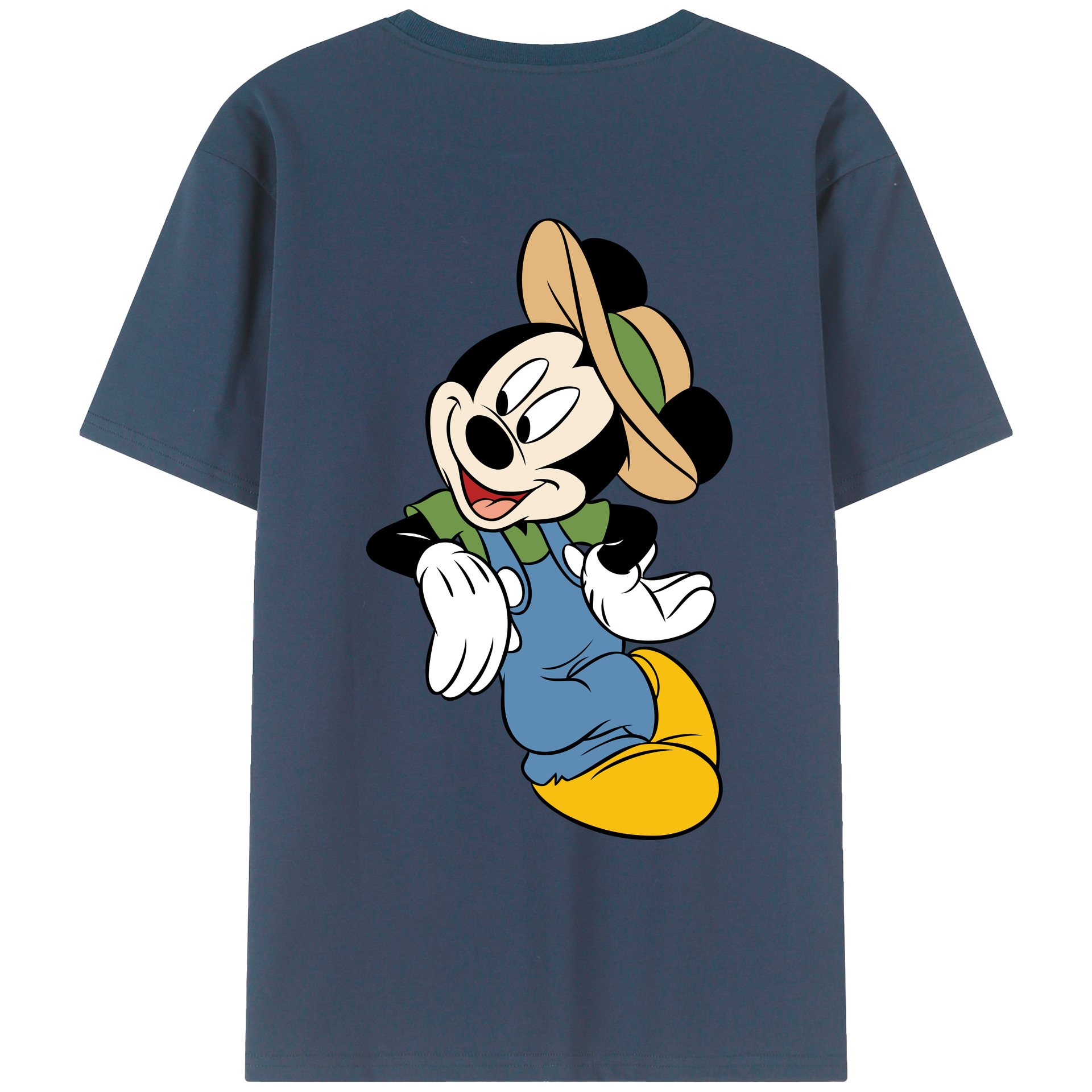 （画像用） ミッキーマウス Mickey Mouse レディース半袖Tシャツ(バックプリント)