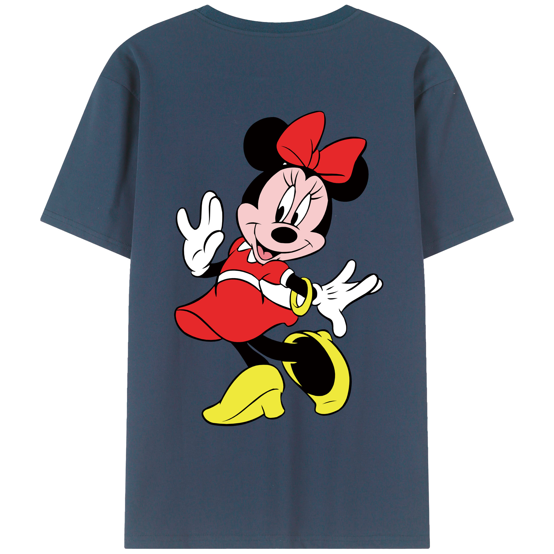 （画像用） ミッキーマウス Mickey Mouse レディース半袖Tシャツ(バックプリント)