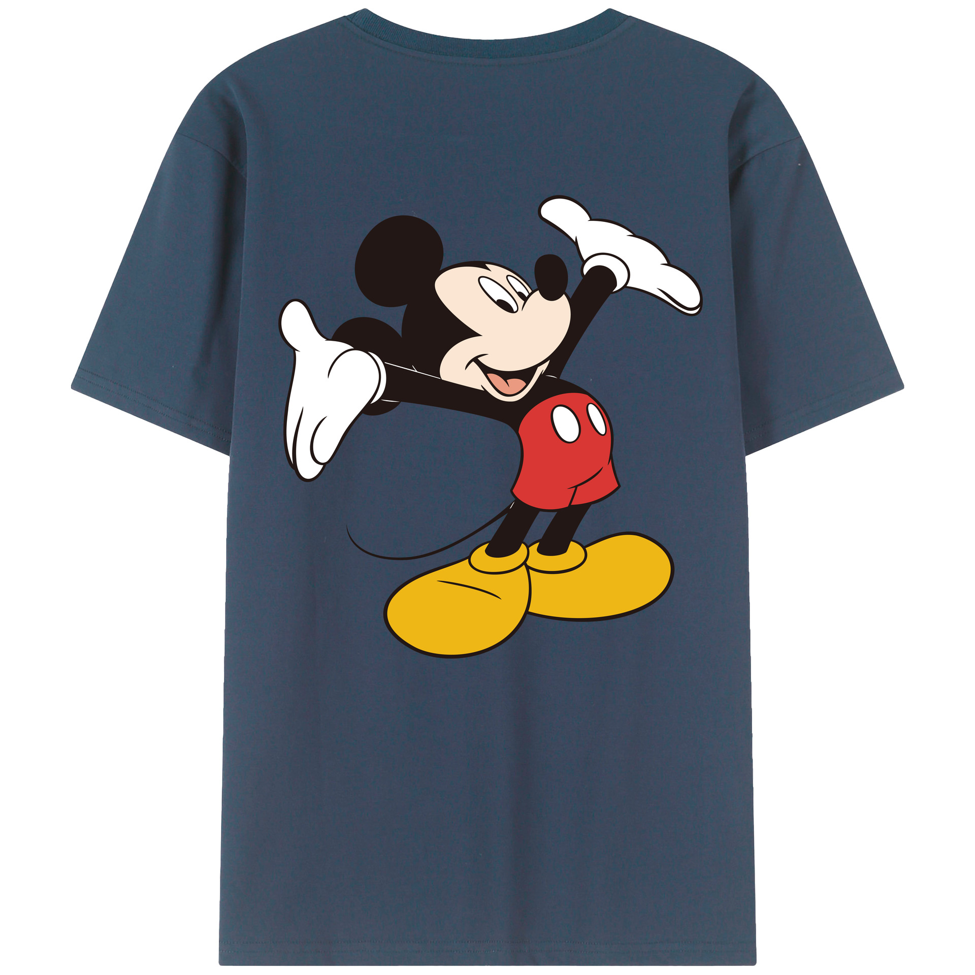 （画像用） ミッキーマウス Mickey Mouse レディース半袖Tシャツ(バックプリント)