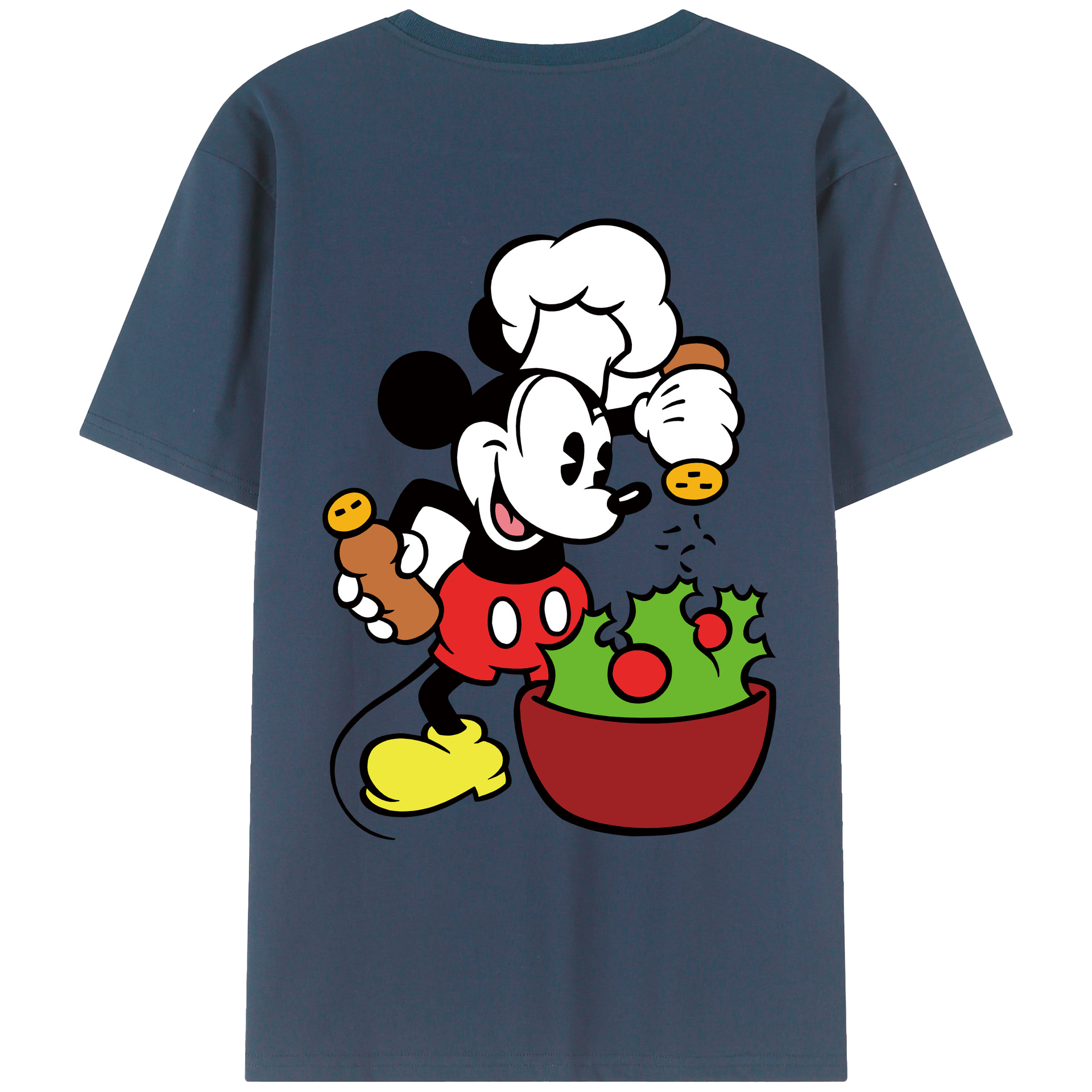 （画像用） ミッキーマウス Mickey Mouse レディース半袖Tシャツ(バックプリント)