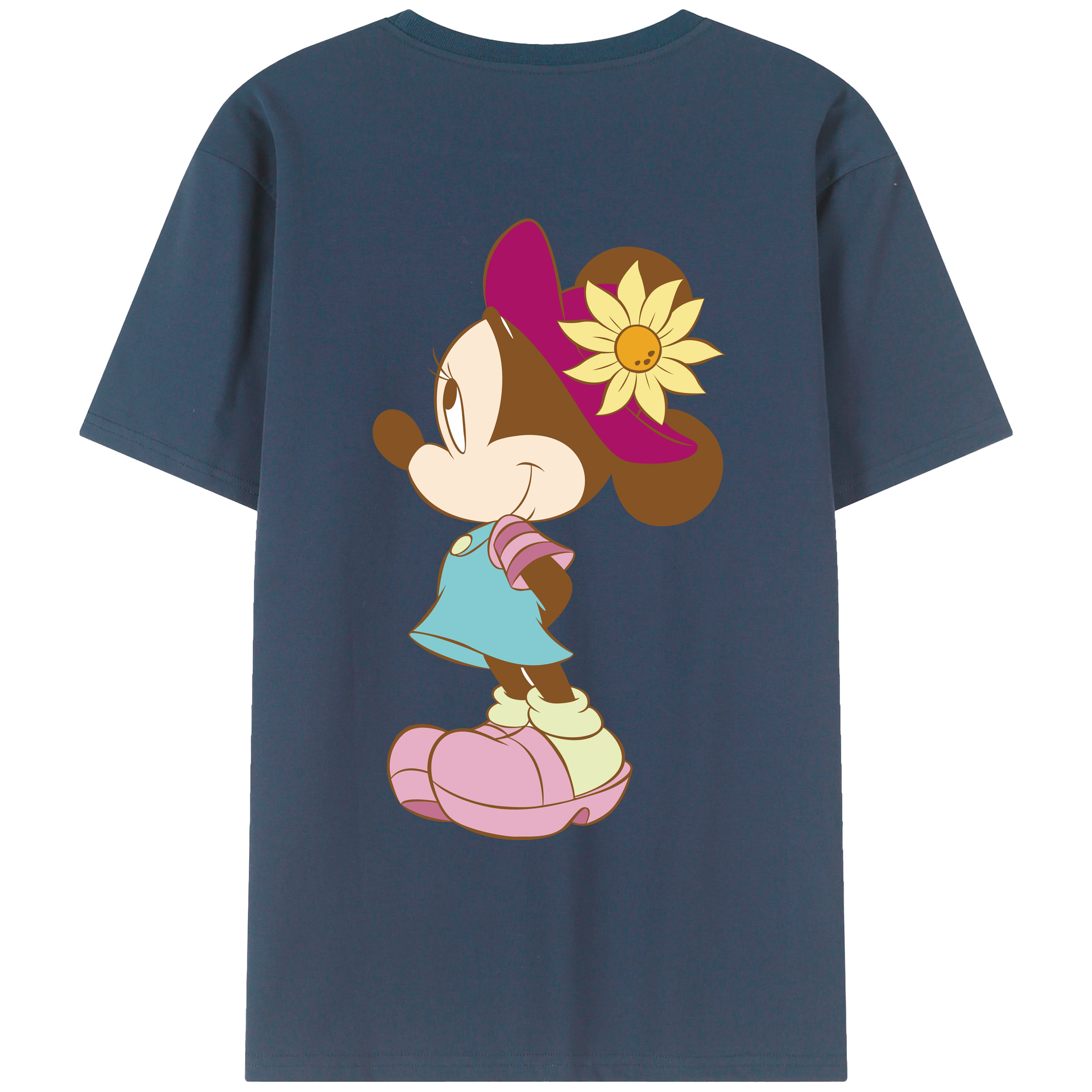 （画像用） ミッキーマウス Mickey Mouse レディース半袖Tシャツ(バックプリント)
