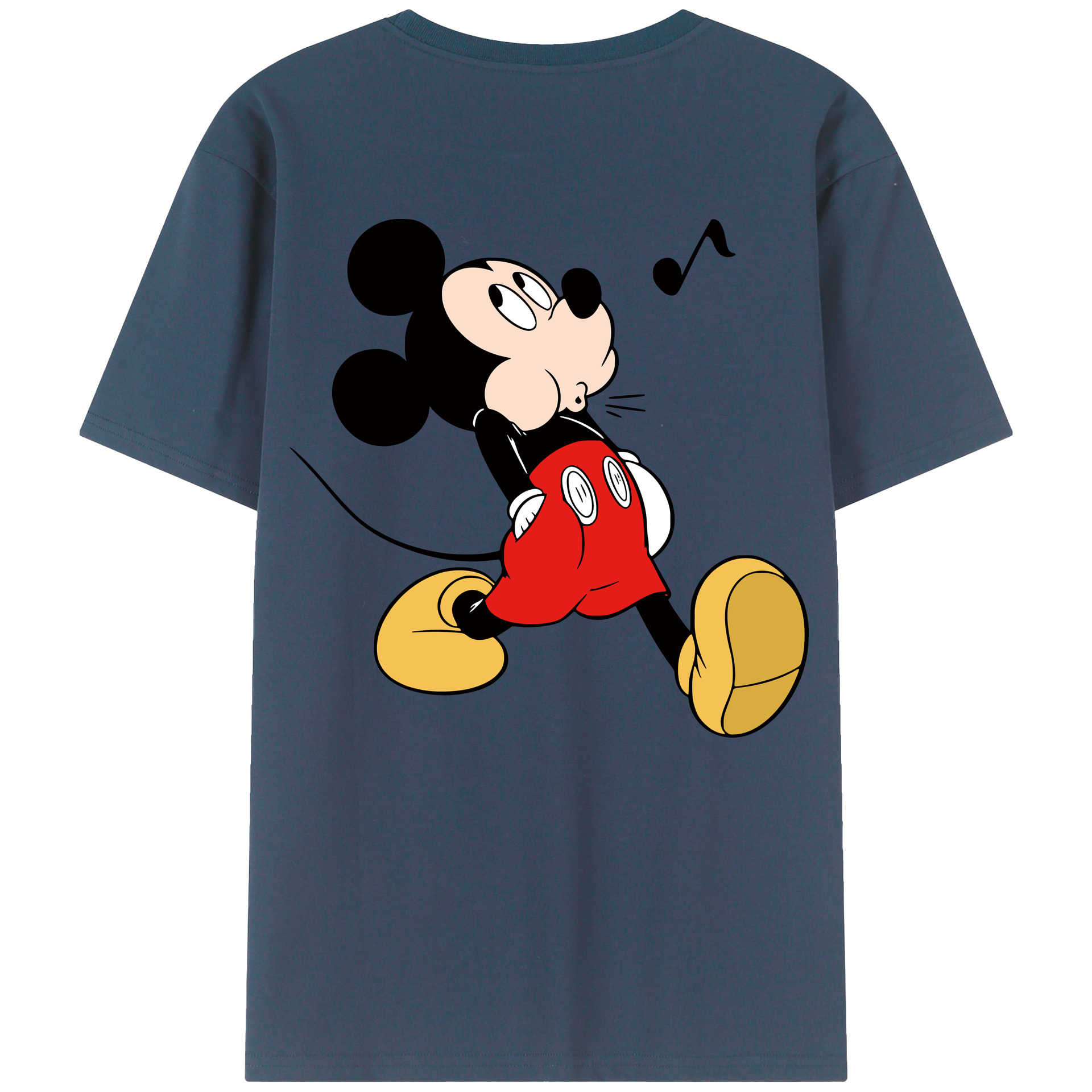 （画像用） ミッキーマウス Mickey Mouse レディース半袖Tシャツ(バックプリント)