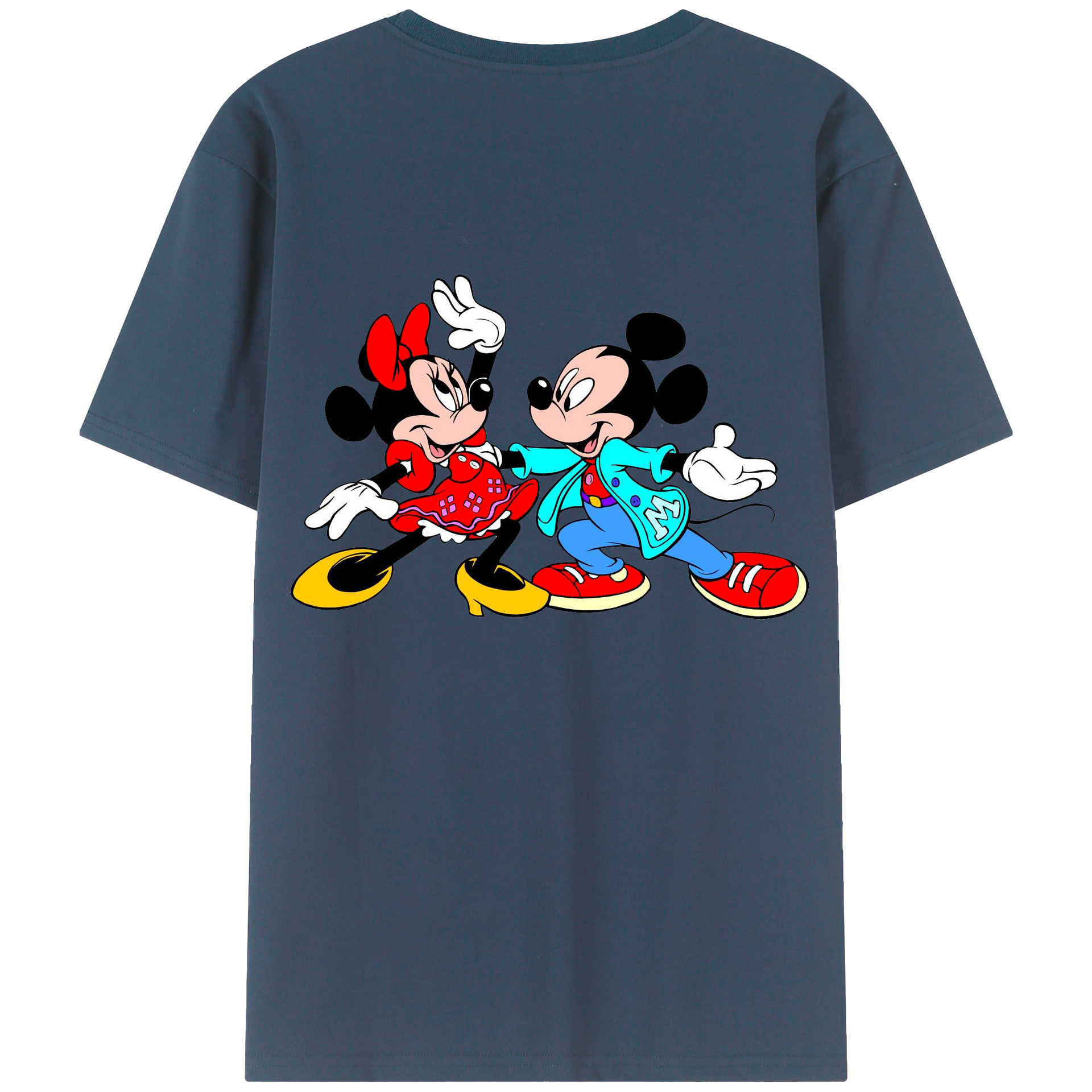 （画像用） ミッキーマウス Mickey Mouse レディース半袖Tシャツ(バックプリント)
