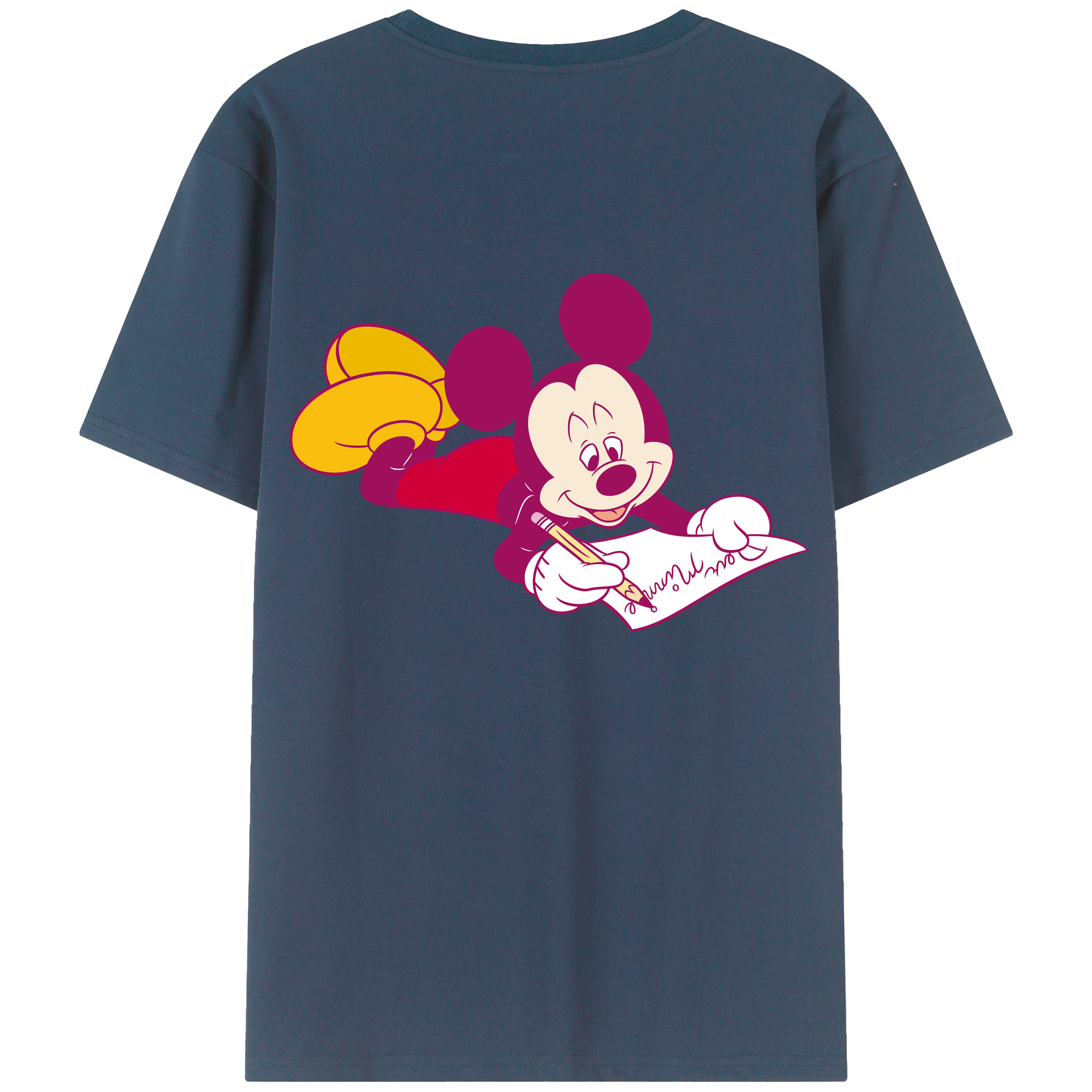 （画像用） ミッキーマウス Mickey Mouse レディース半袖Tシャツ(バックプリント)