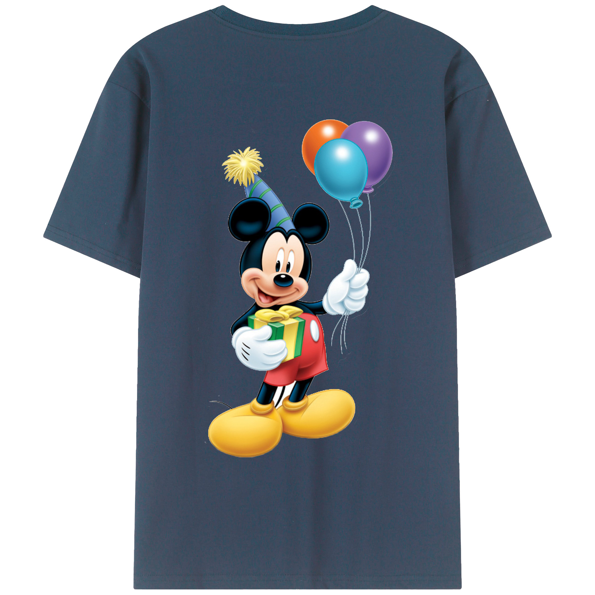 （画像用） ミッキーマウス Mickey Mouse レディース半袖Tシャツ(バックプリント)