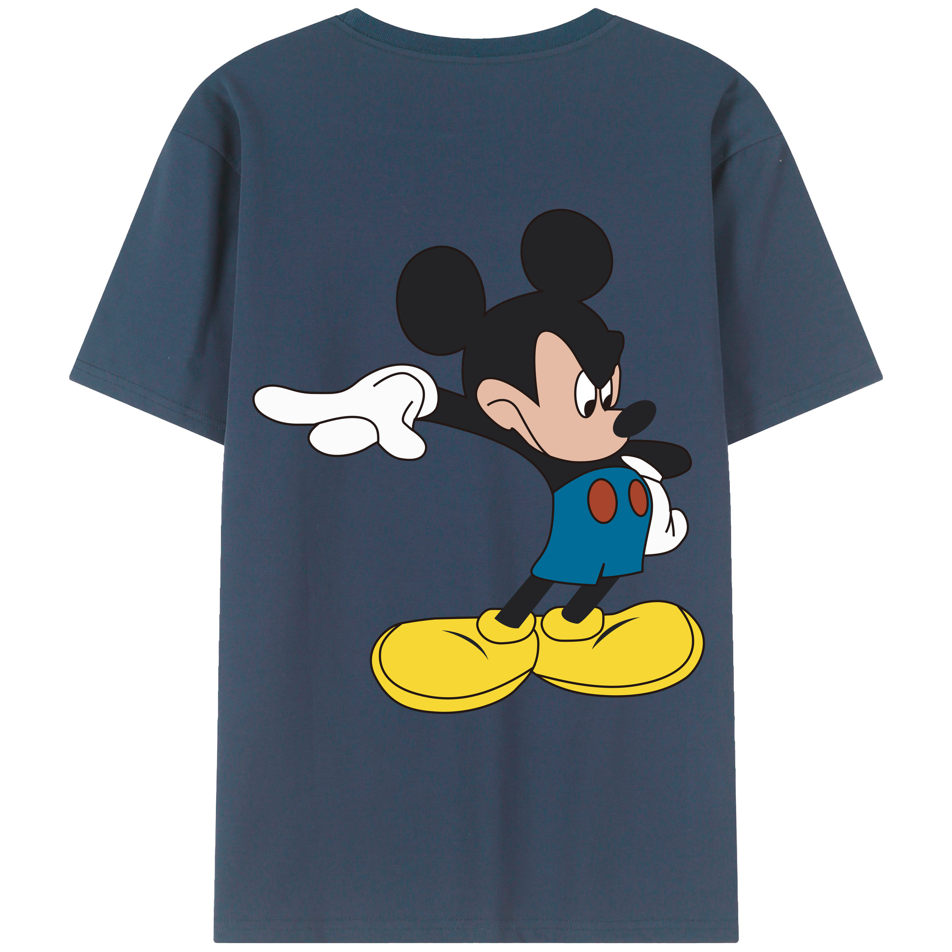 （画像用） ミッキーマウス Mickey Mouse レディース半袖Tシャツ(バックプリント)