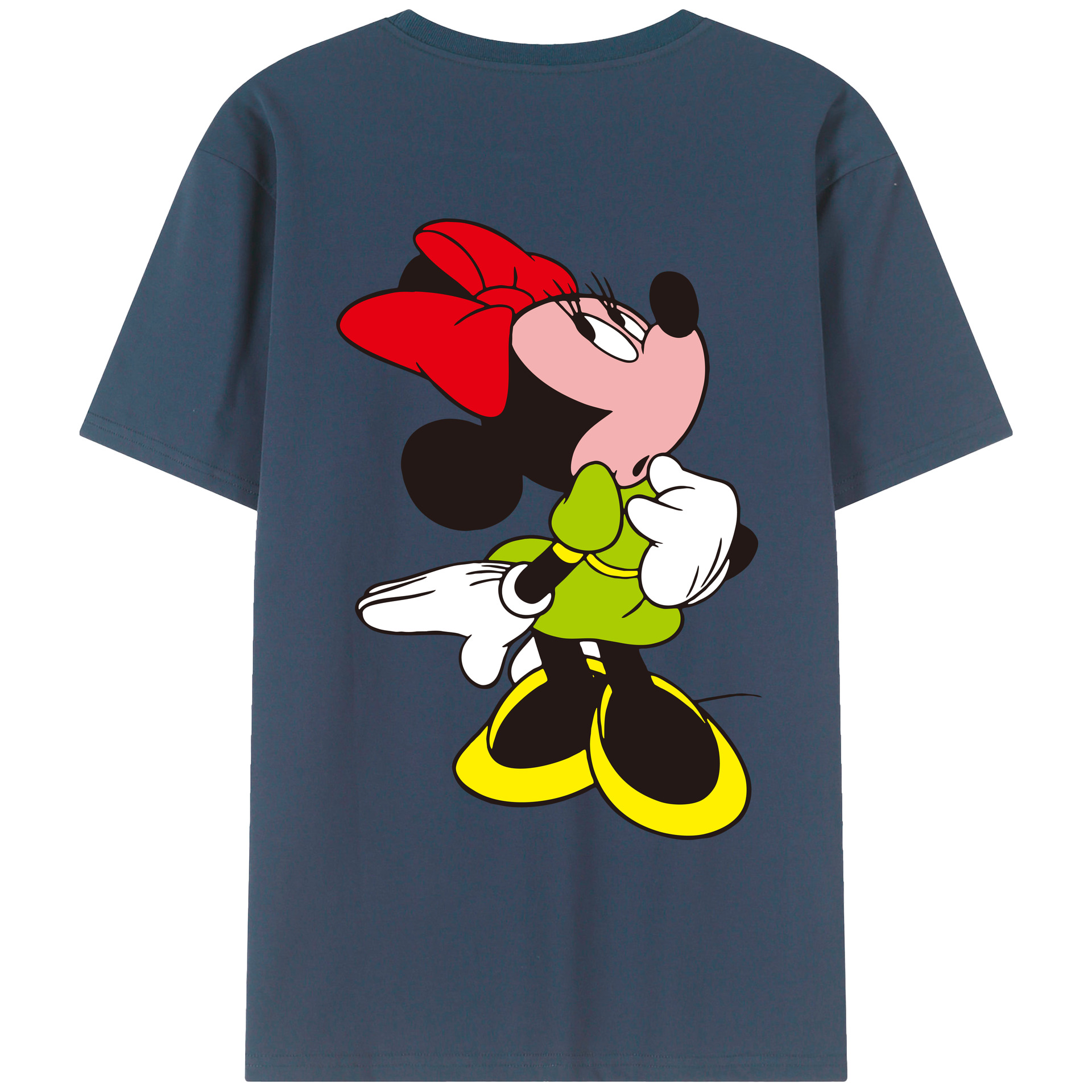（画像用） ミッキーマウス Mickey Mouse レディース半袖Tシャツ(バックプリント)