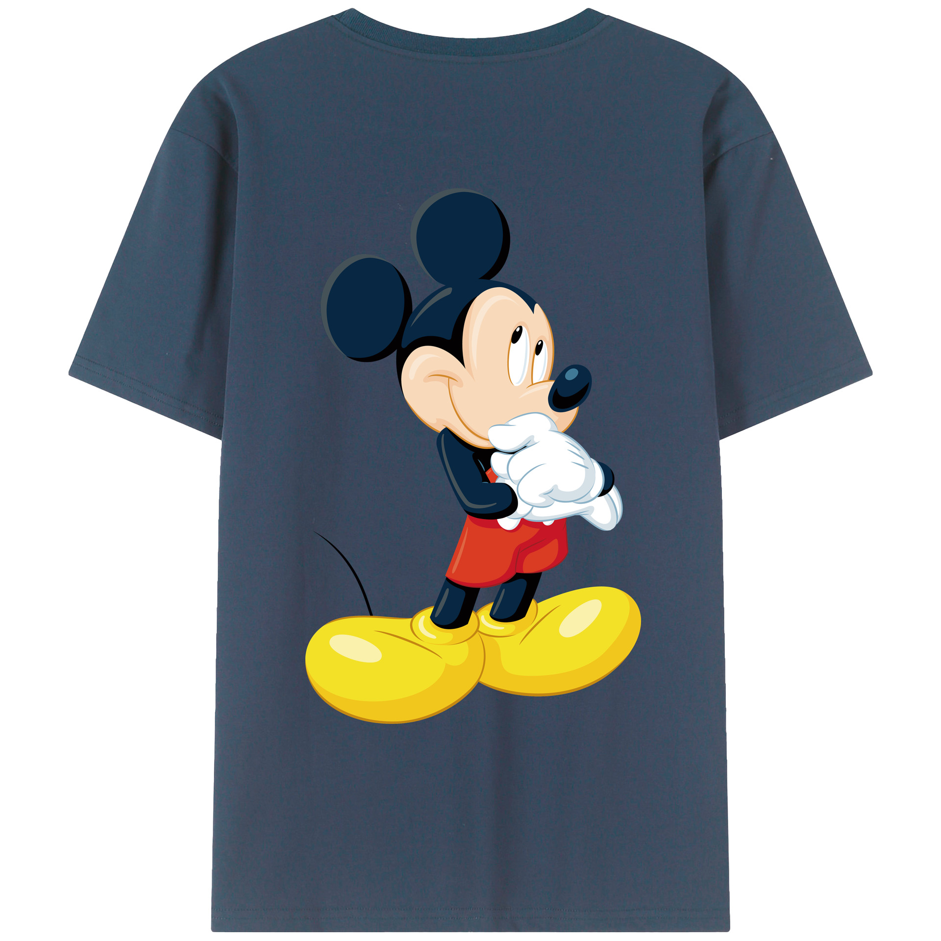 （画像用） ミッキーマウス Mickey Mouse レディース半袖Tシャツ(バックプリント)