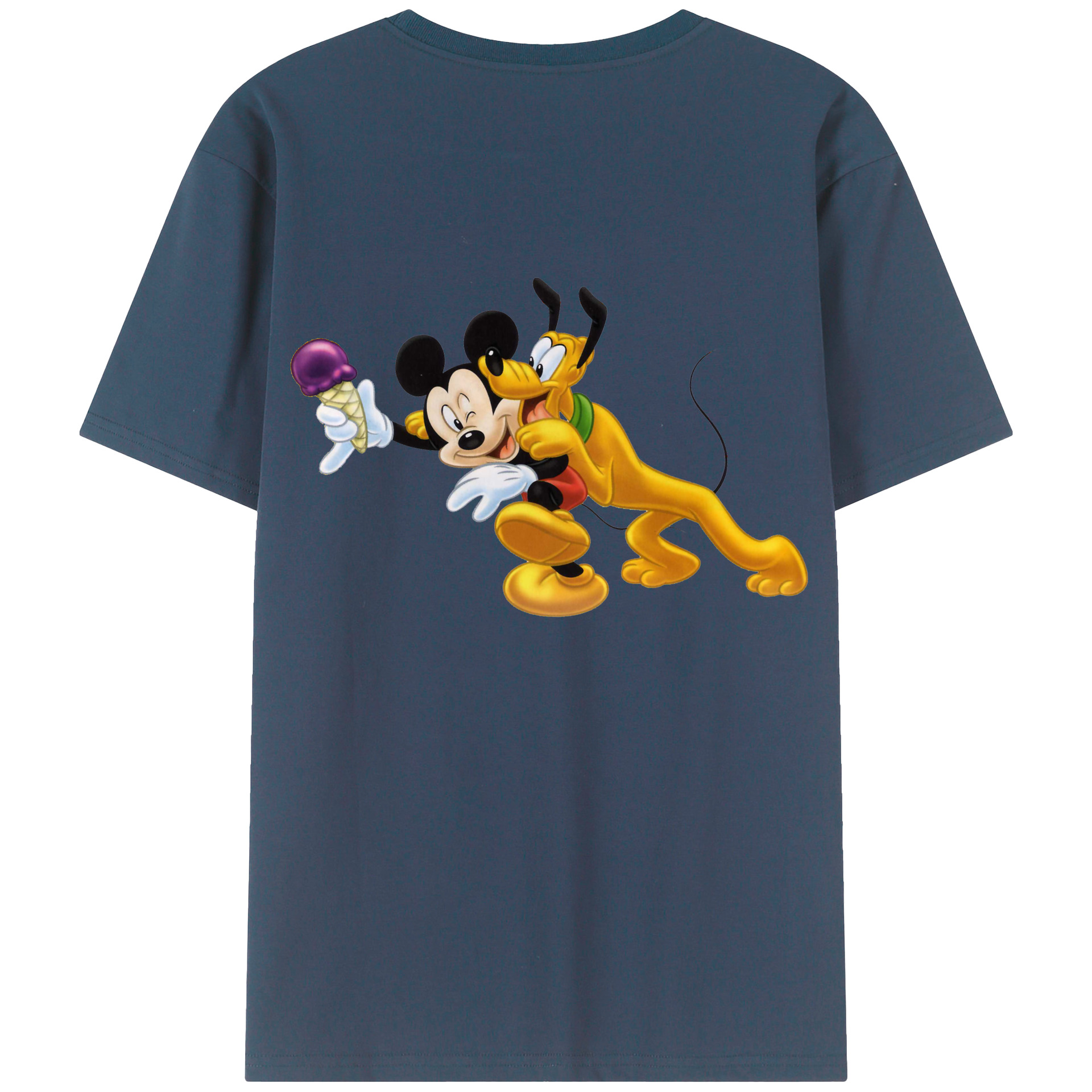 （画像用） ミッキーマウス Mickey Mouse レディース半袖Tシャツ(バックプリント)