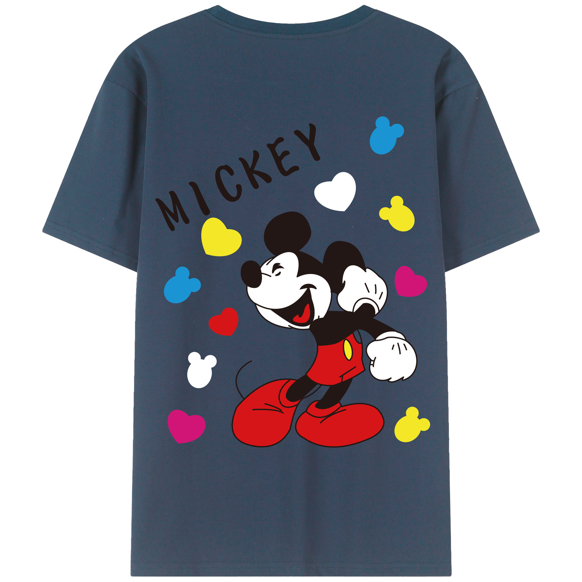 （画像用） ミッキーマウス Mickey Mouse レディース半袖Tシャツ(バックプリント)