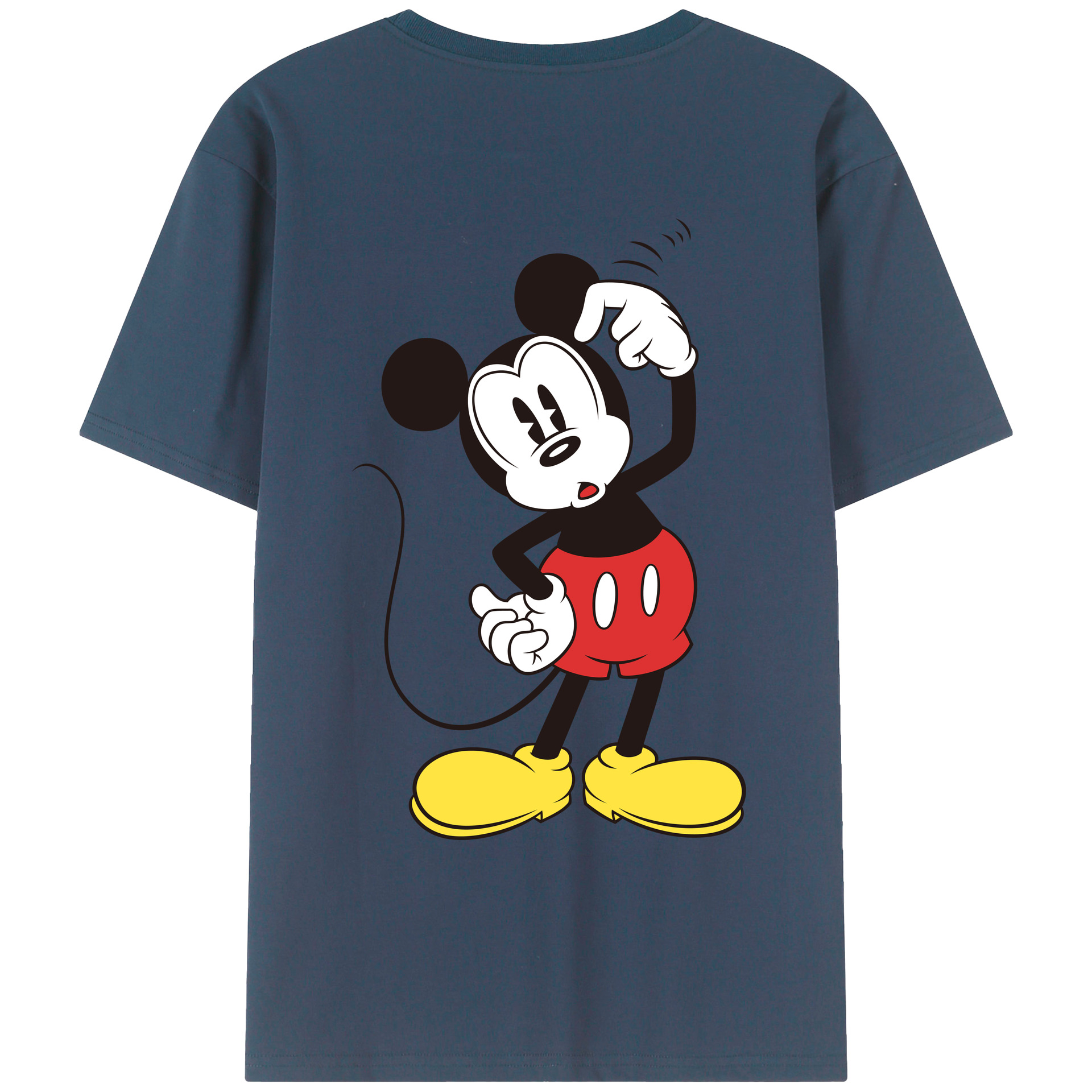 （画像用） ミッキーマウス Mickey Mouse レディース半袖Tシャツ(バックプリント)