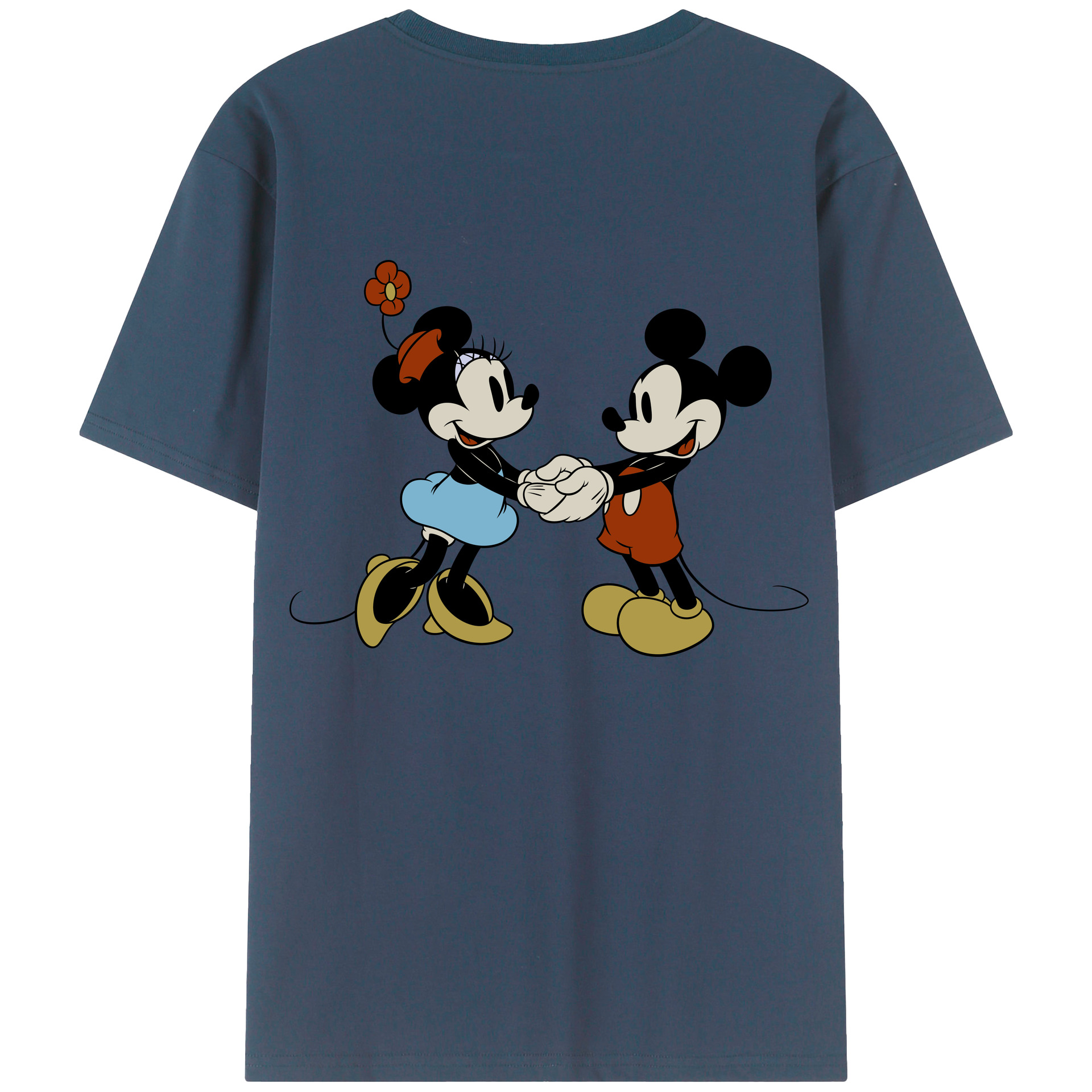 （画像用） ミッキーマウス Mickey Mouse レディース半袖Tシャツ(バックプリント)